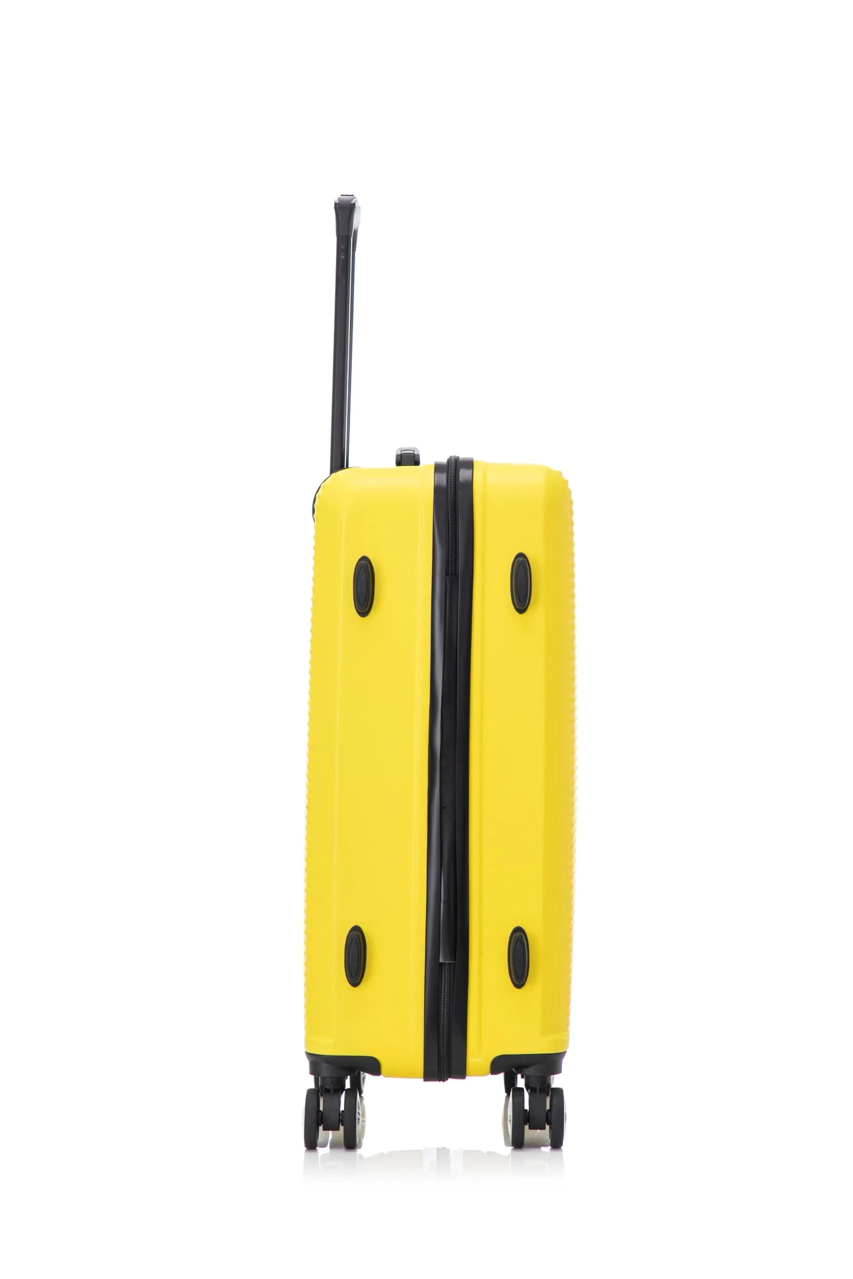CELIMS Valigia Rigida Media 65cm ABS con Lucchetto Integrato e 4 Ruote, Giallo - immagine 7