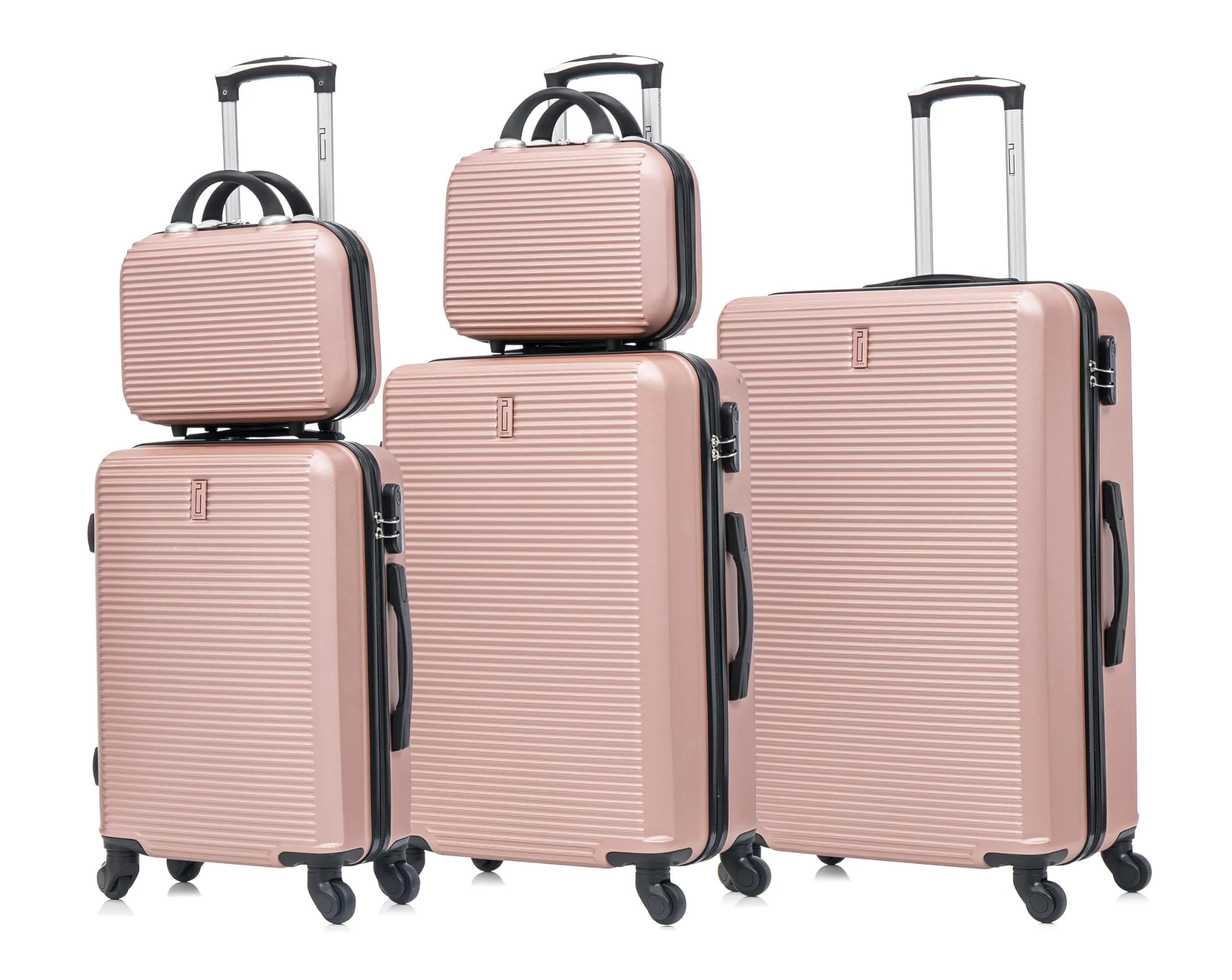 Celims Beauty Case da Viaggio Rigido in ABS - Oro Rosa - Neceser 35 - immagine 5