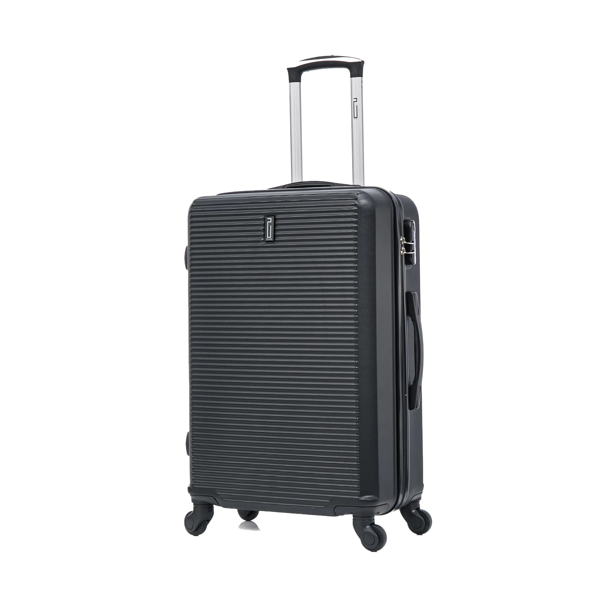 CELIMS Valigia Rigida Media 65cm ABS con Lucchetto Integrato e 4 Ruote - Nero - immagine 1