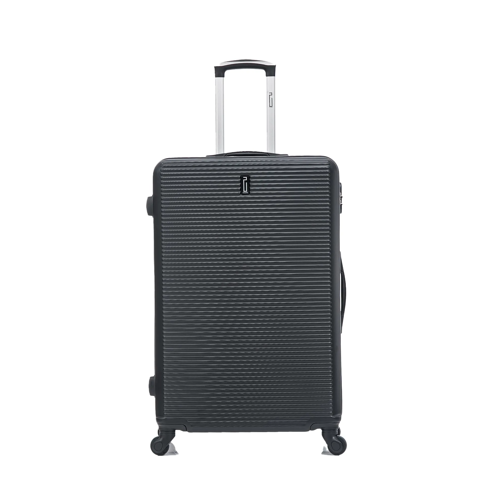CELIMS Valigia Rigida 75cm ABS con Lucchetto Integrato e 4 Ruote, Nero - immagine 2