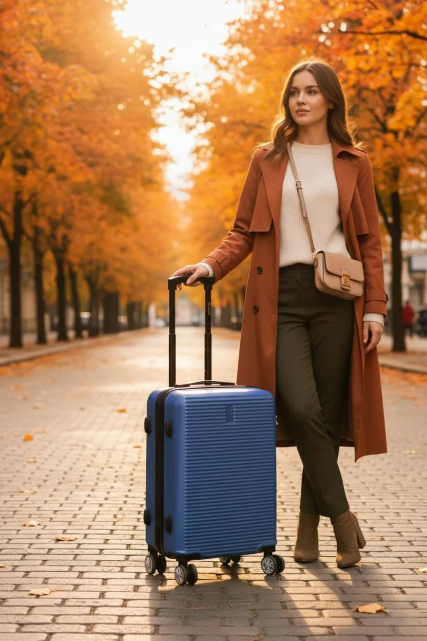 CELIMS Valigia Cabina 55 cm, Blu - immagine 9