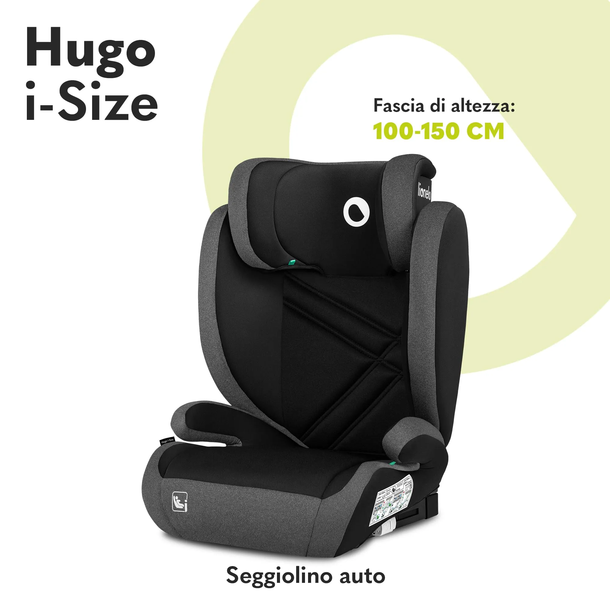 Lionelo Hugo i-Size Seggiolino Auto ISOFIX Gruppo 2-3 100-150cm - immagine 2