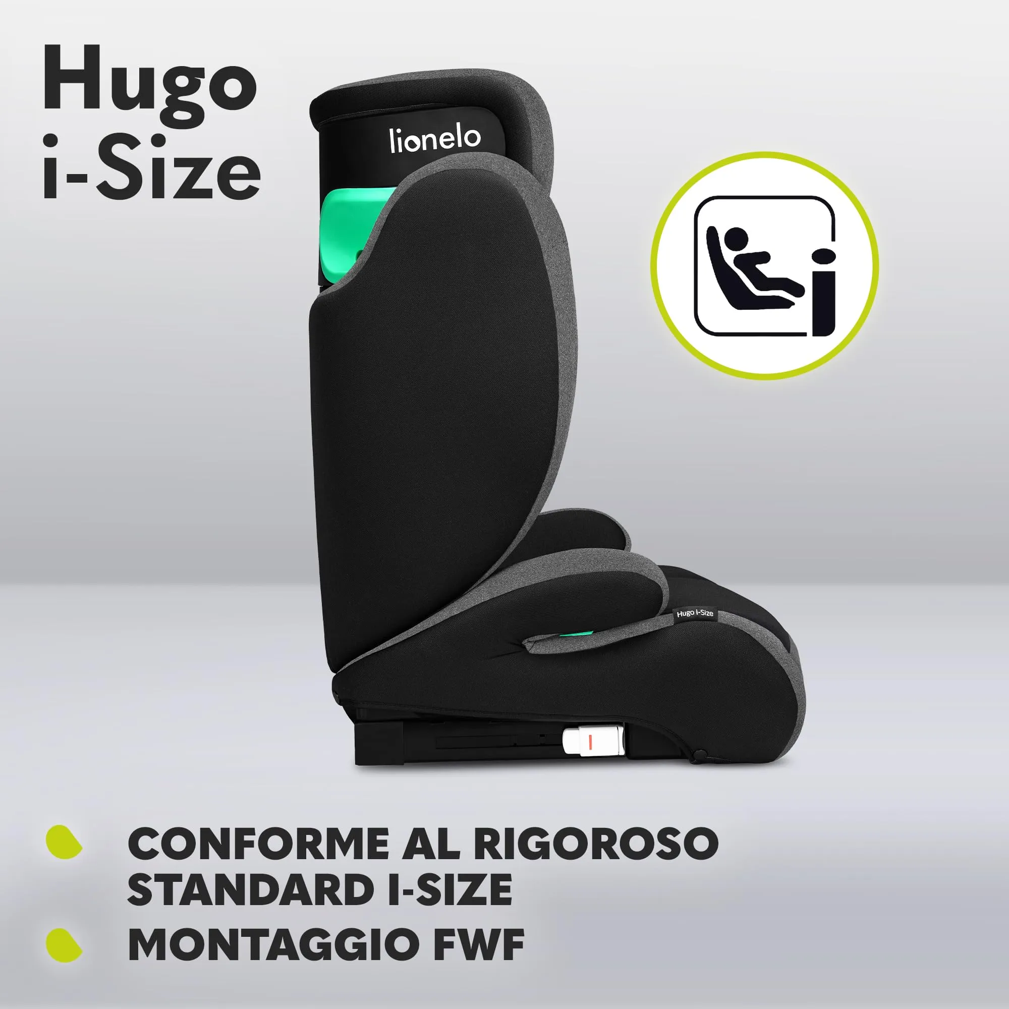 Lionelo Hugo i-Size Seggiolino Auto ISOFIX Gruppo 2-3 100-150cm - immagine 5