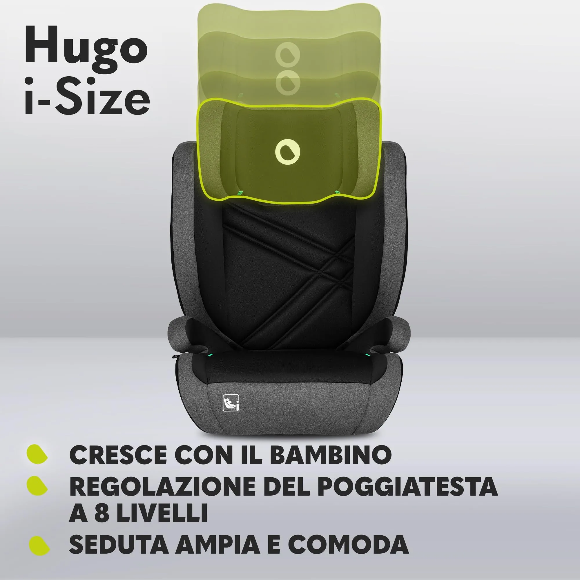 Lionelo Hugo i-Size Seggiolino Auto ISOFIX Gruppo 2-3 100-150cm - immagine 6