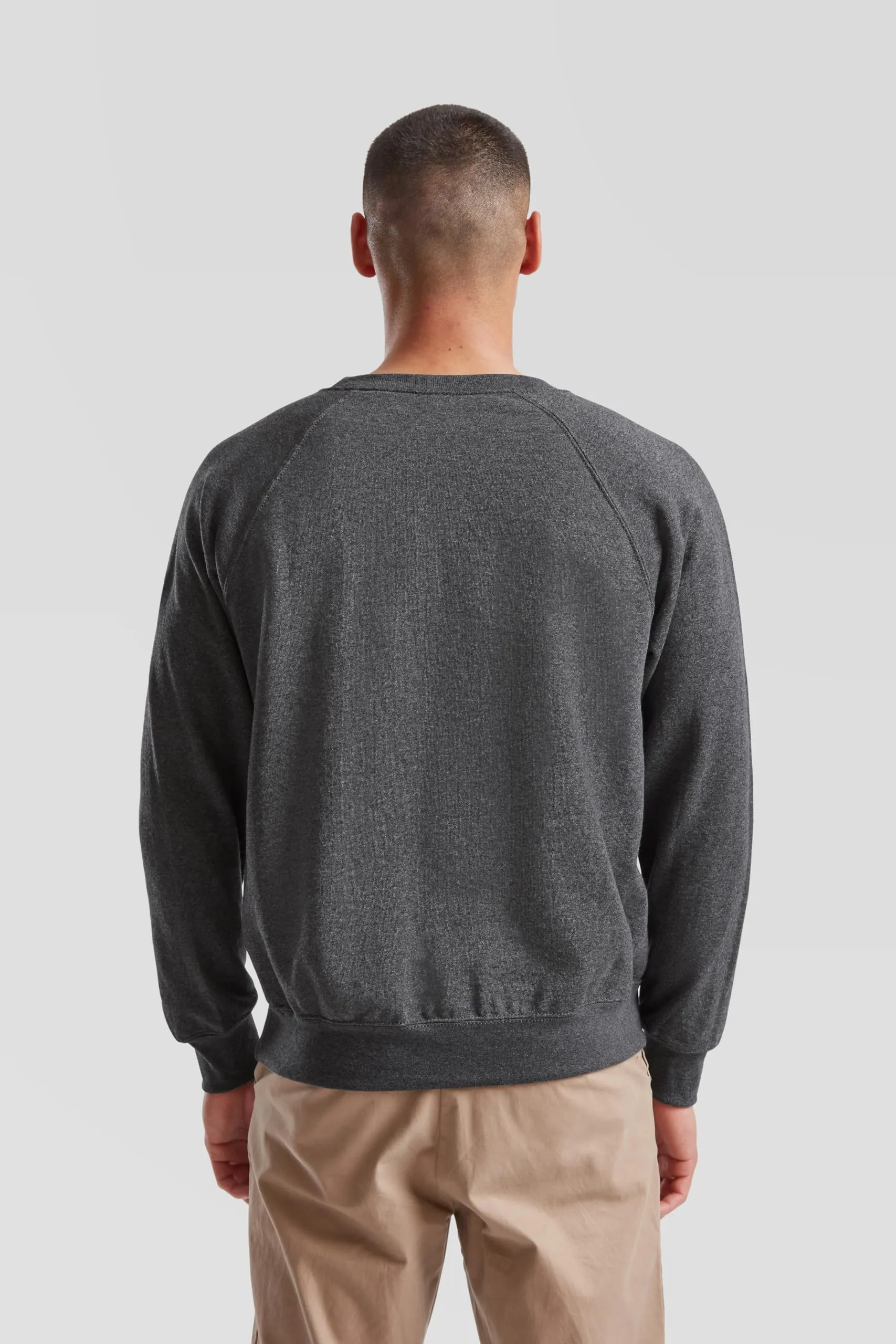 Fruit of the Loom Classic Raglan Sweat 62-216-0 Felpa con cappuccio, Grigio Scuro, M - immagine 5