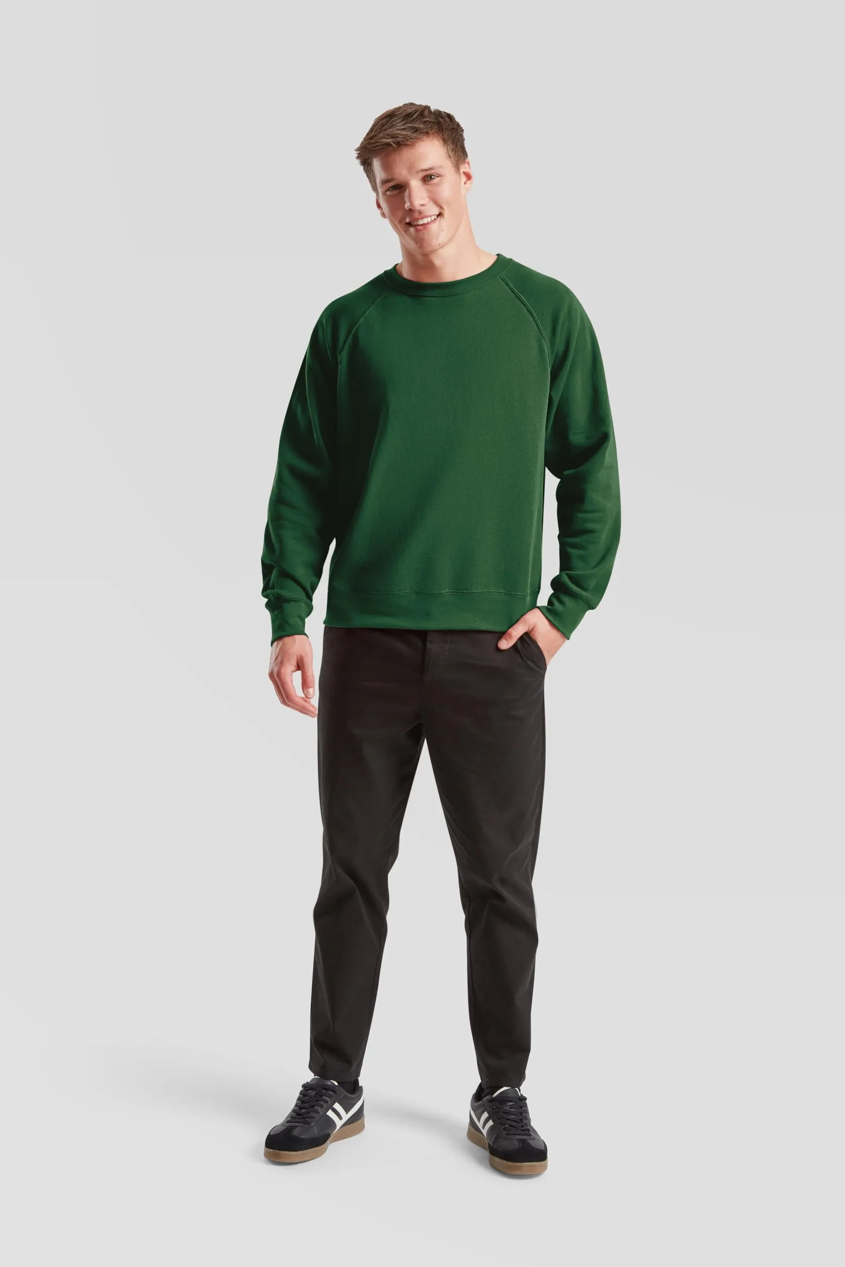Fruit of the Loom Classic Felpa con Cappuccio, S, Verde Bottiglia - immagine 2