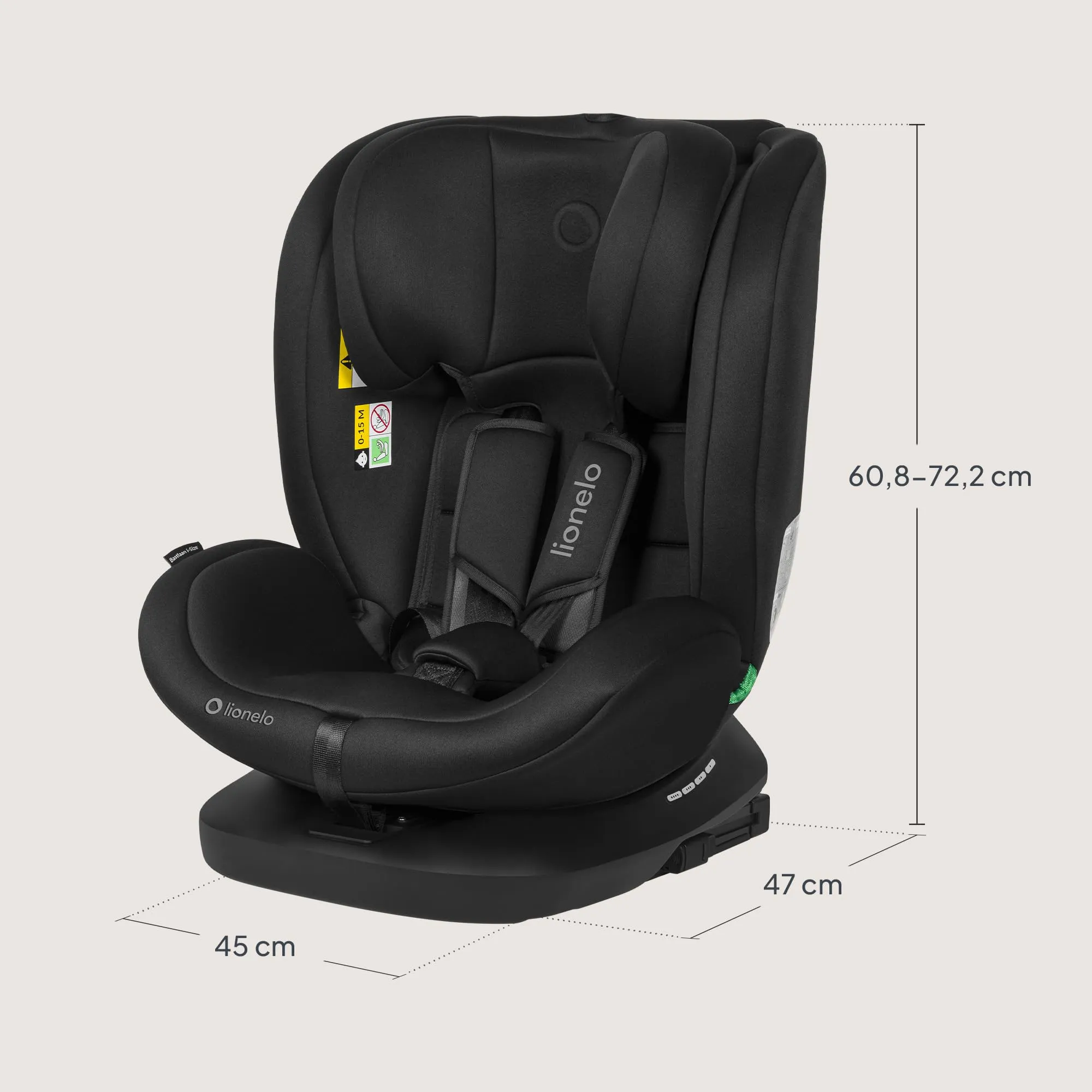 Lionelo Bastiaan i-Size Seggiolino Auto Evolutivo 4 in 1 40-150 cm ISOFIX - immagine 11