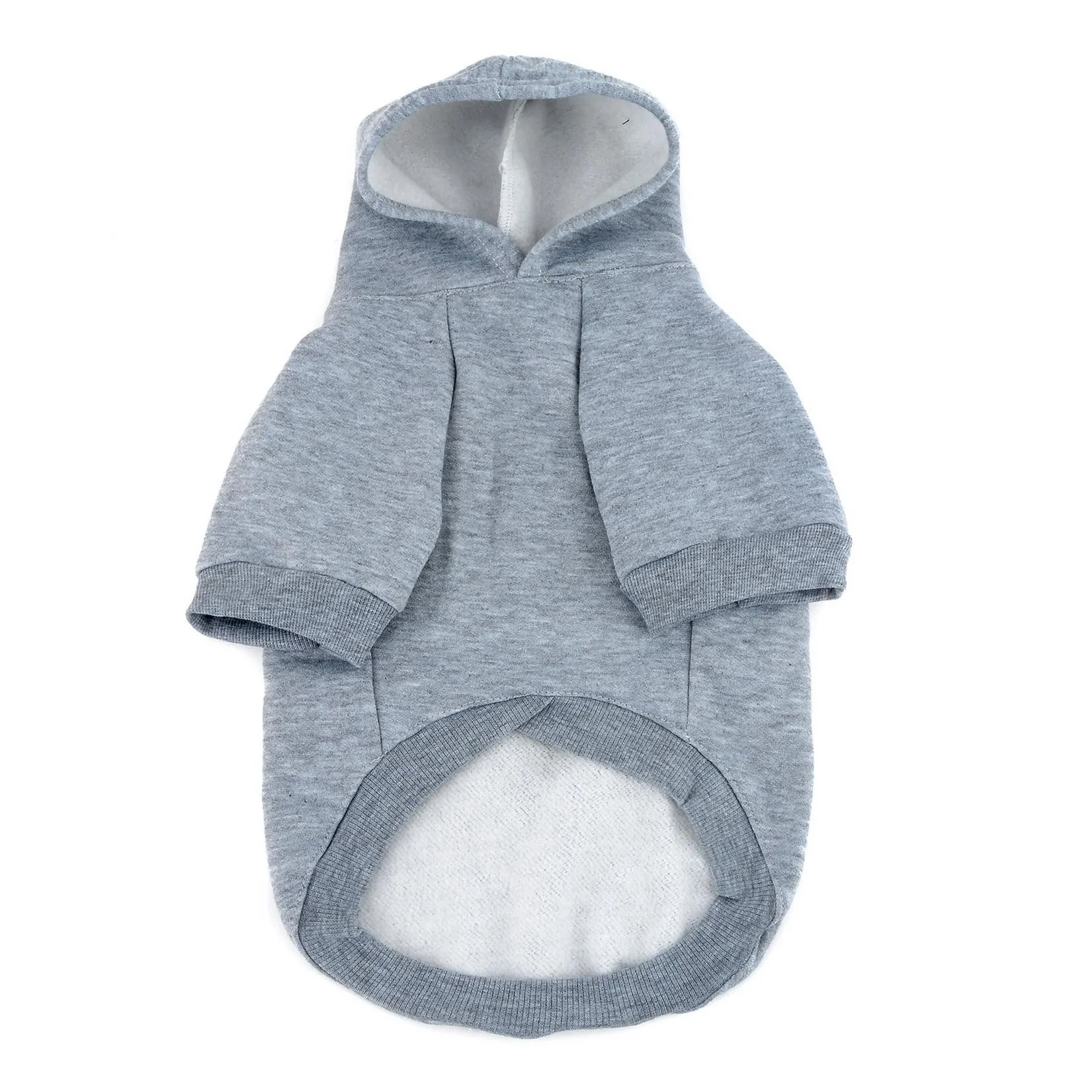 Zunea Felpa con Cappuccio per Cani con Foro per Pettorina I Love My Mom, Grigio, M - immagine 3