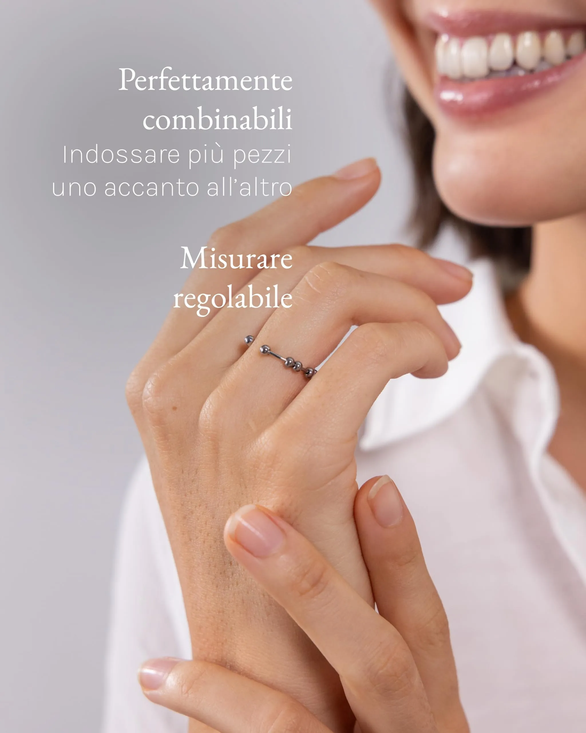 Purelei Antistress Anello Shade, Argento, Acciaio Inossidabile, Misura 50-60 - immagine 6