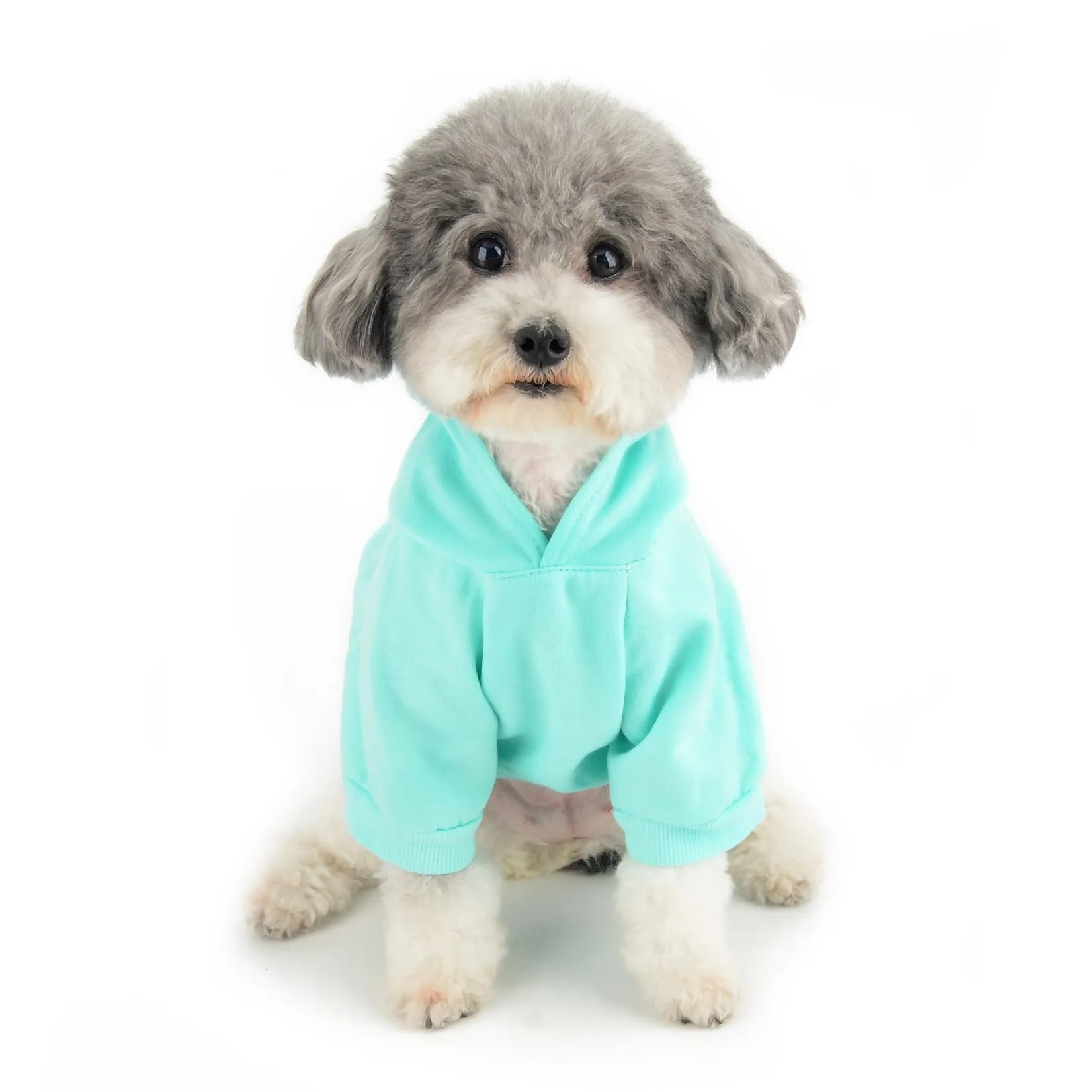 Zunea Felpa con Cappuccio per Cani Piccola Taglia I Love My Mom Verdechiaro S - immagine 7