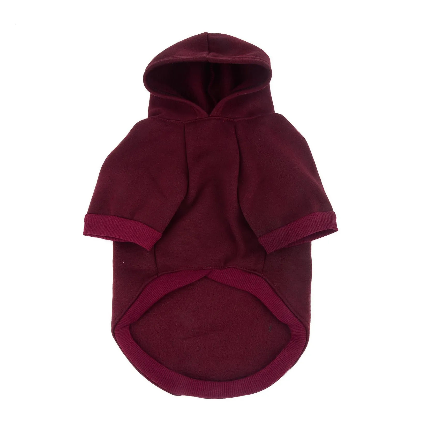 Zunea Felpa con Cappuccio per Cani con Foro per Pettorina, I Love My Mom, Vino, XL - immagine 4