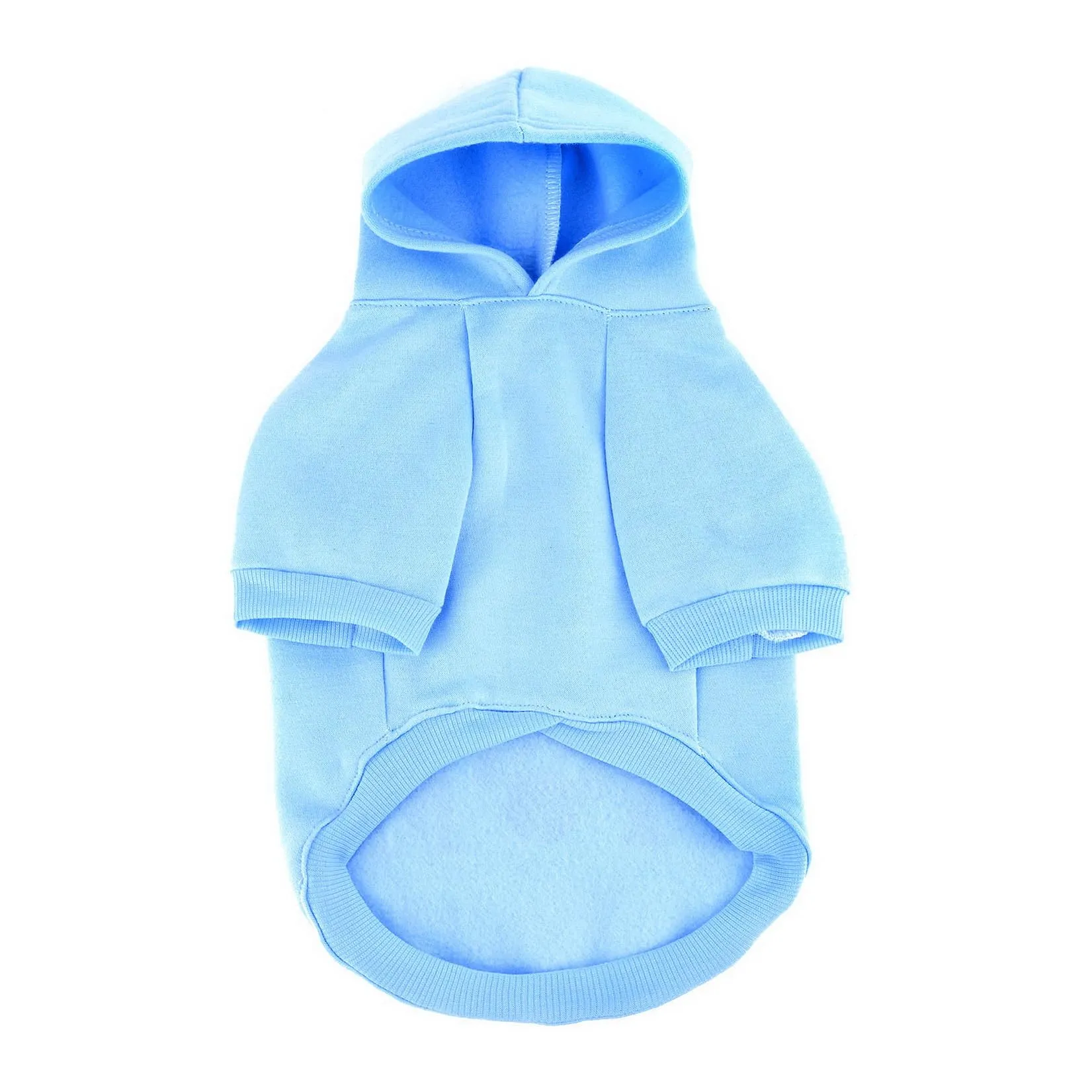 Zunea Felpa con Cappuccio per Cani con Foro per Pettorina I Love My Mom Blu XS - immagine 3