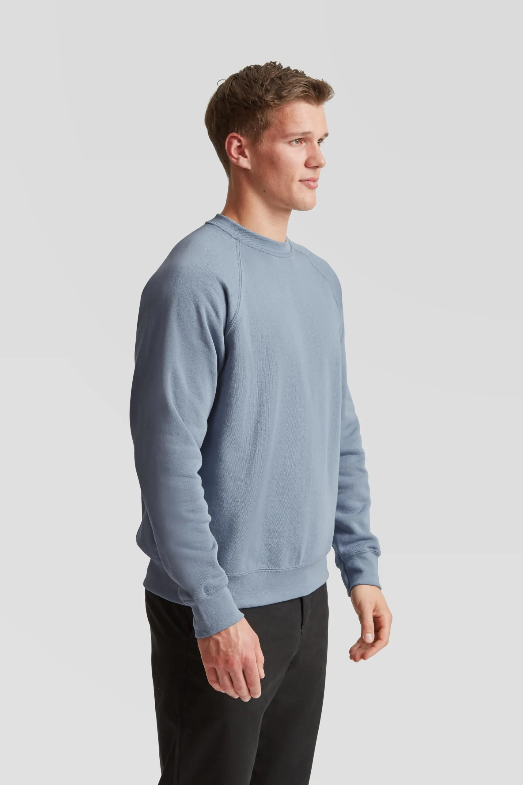 Fruit of the Loom Felpa Classica con maniche raglan, Blu Minerale, XXL - immagine 4