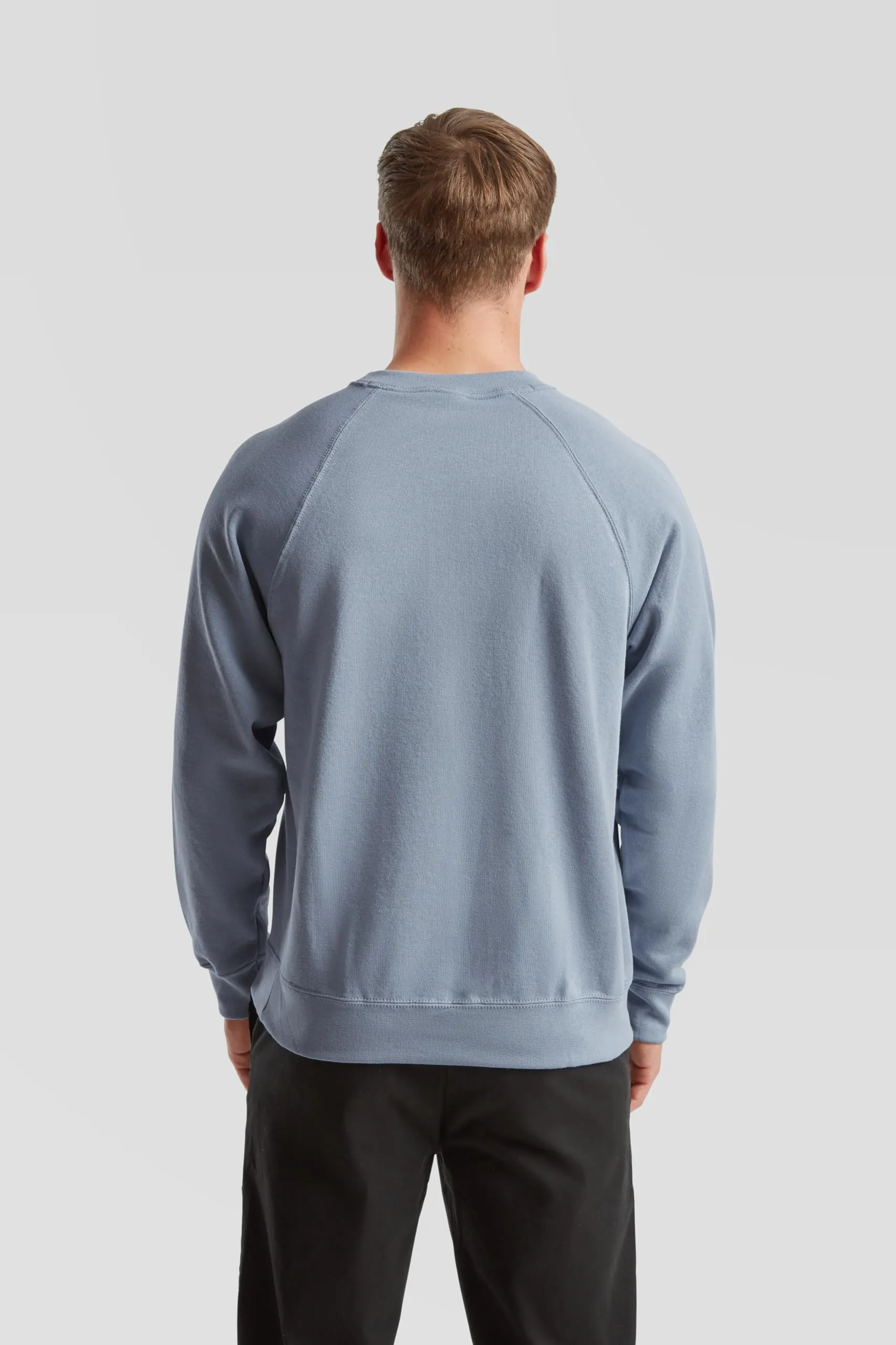 Fruit of the Loom Felpa Classica con maniche raglan, Blu Minerale, XXL - immagine 5