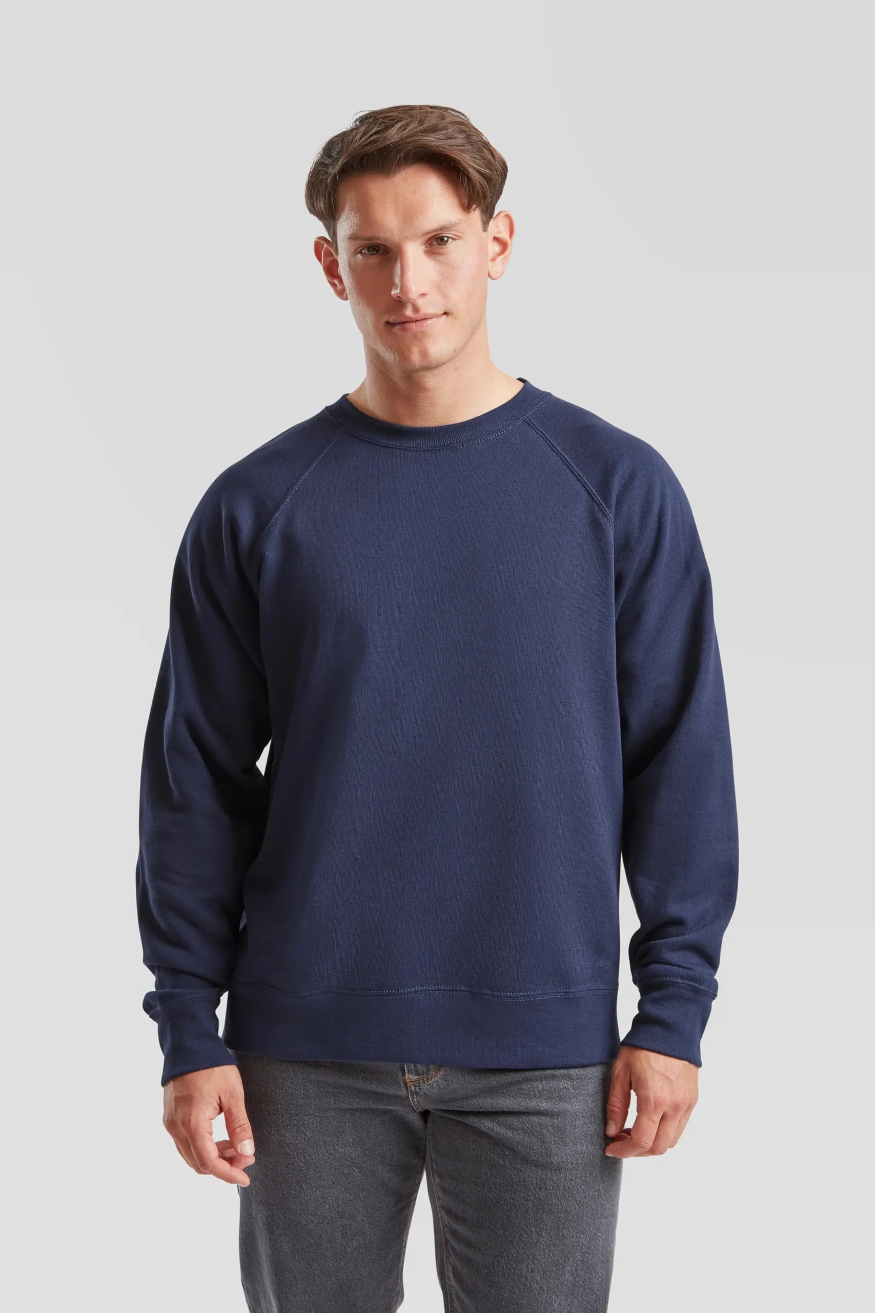 Fruit of the Loom Felpa classica con maniche raglan da uomo, Blu Navy, 3XL - immagine 3
