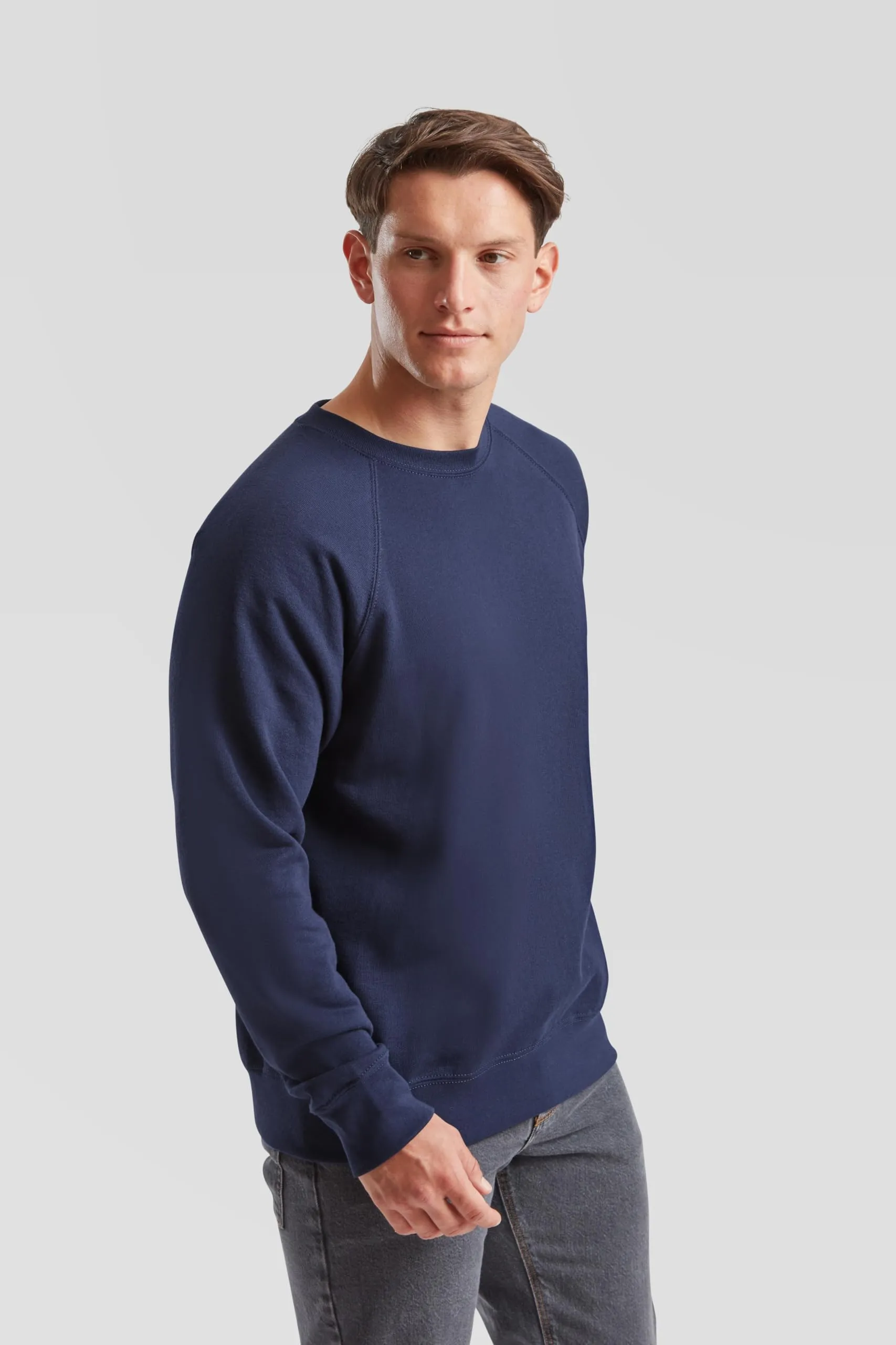Fruit of the Loom Felpa classica con maniche raglan da uomo, Blu Navy, 3XL - immagine 4