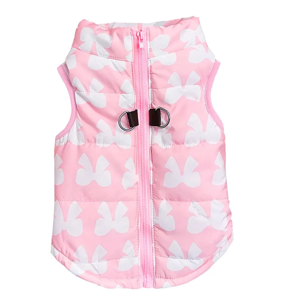 Voarge Cappotto Invernale per Cane Piccolo Chihuahua con Chiusura Lampo, M, Rosa - immagine 1