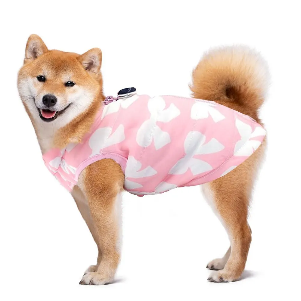 Voarge Cappotto invernale per cani di piccola taglia con cerniera, XL, Rosa - immagine 3