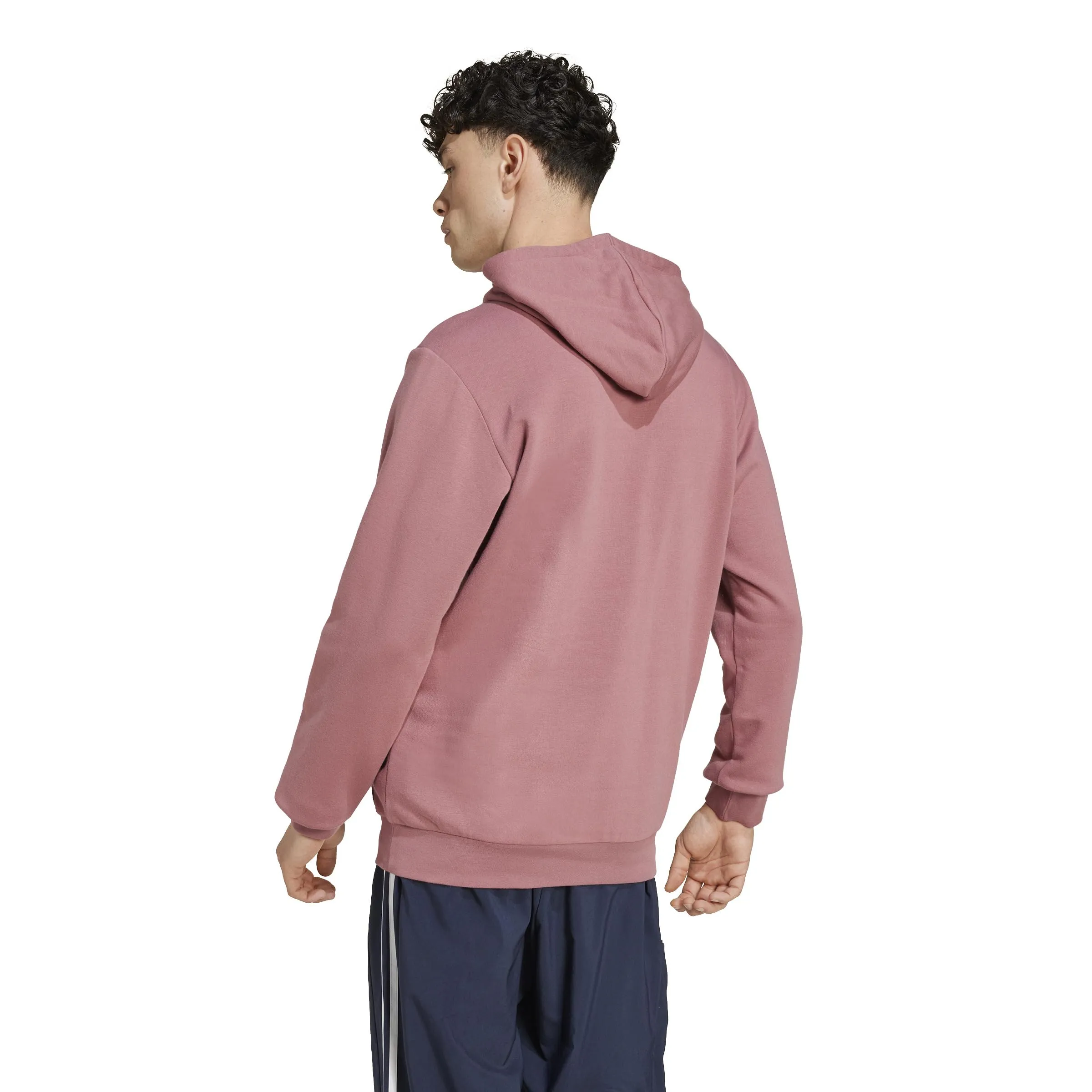 adidas Essentials Fleece Hoodie Preloved Crimson F24 L Uomo - immagine 2