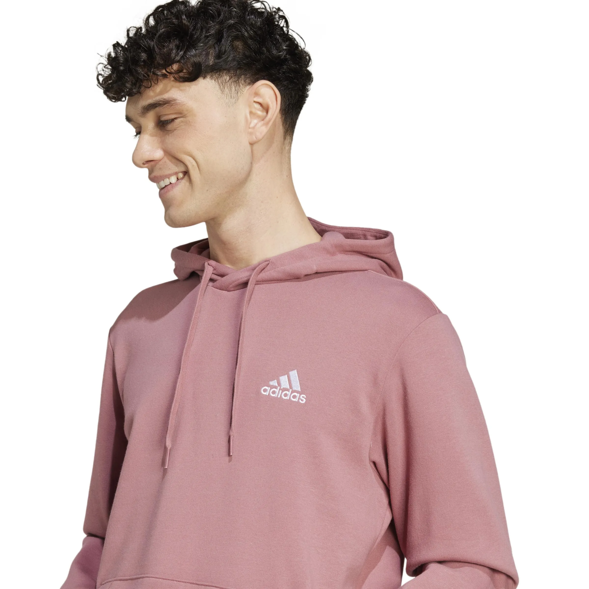 adidas Essentials Fleece Hoodie Preloved Crimson F24 L Uomo - immagine 6