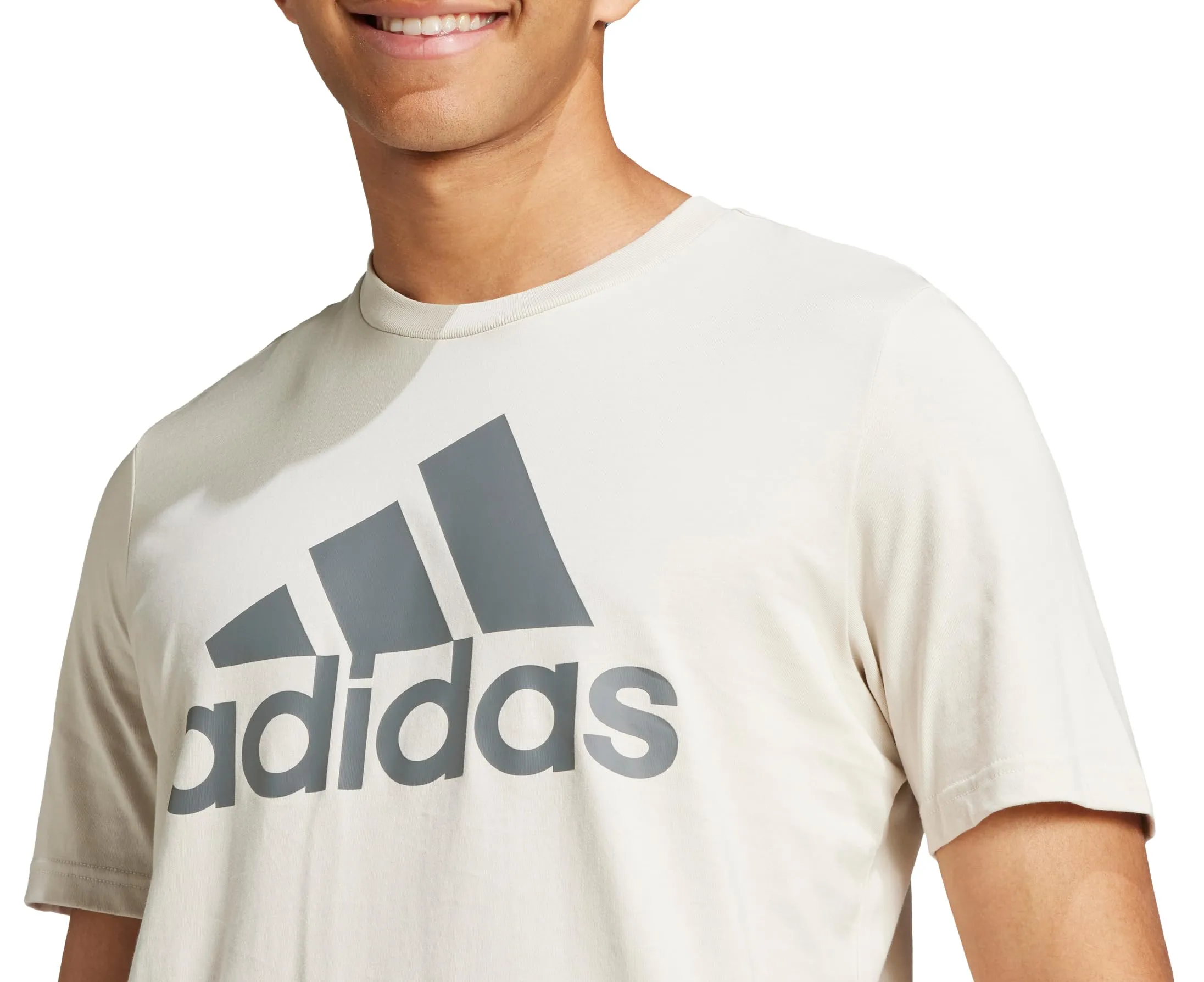 adidas Uomo Essentials Single Jersey Big Logo Tee, Alumina/Grey Four, L - immagine 4