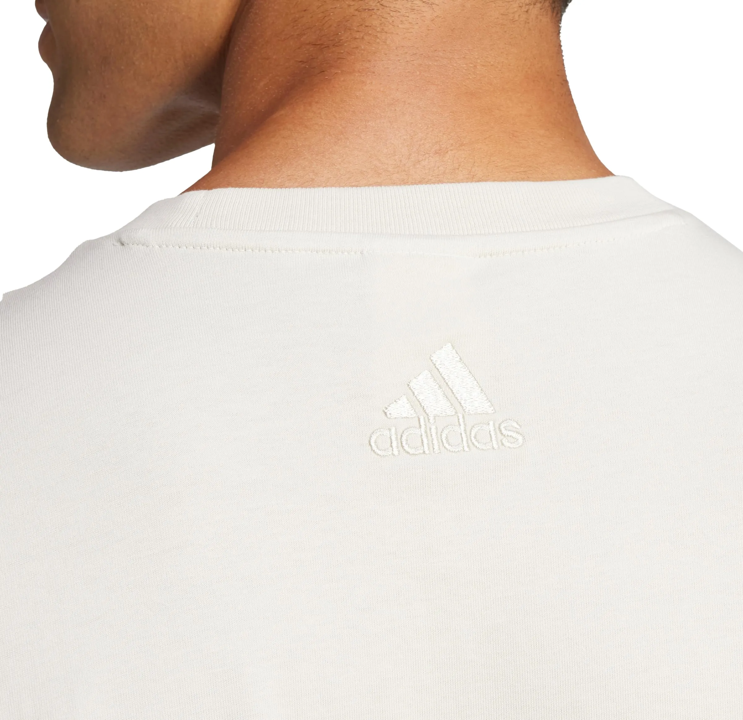 adidas Uomo Essentials Single Jersey Big Logo Tee, Alumina/Grey Four, L - immagine 5
