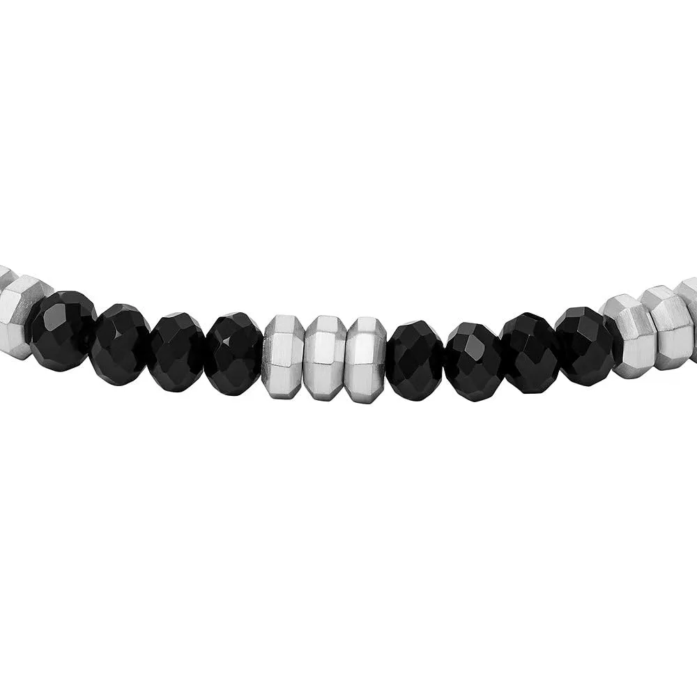 Fossil Bracciale da Uomo, Acciaio Inossidabile, L: 220 mm, L: 6 mm, Nero - immagine 4