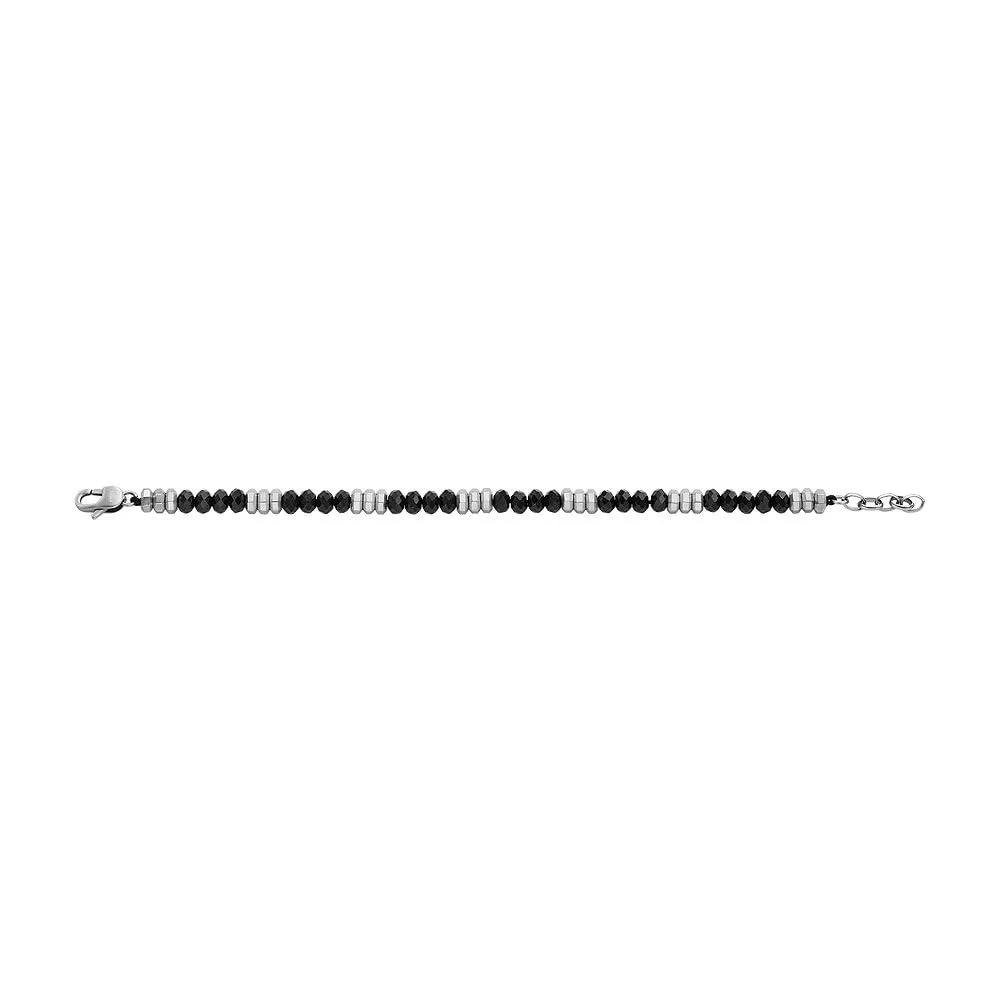 Fossil Bracciale da Uomo, Acciaio Inossidabile, L: 220 mm, L: 6 mm, Nero - immagine 6