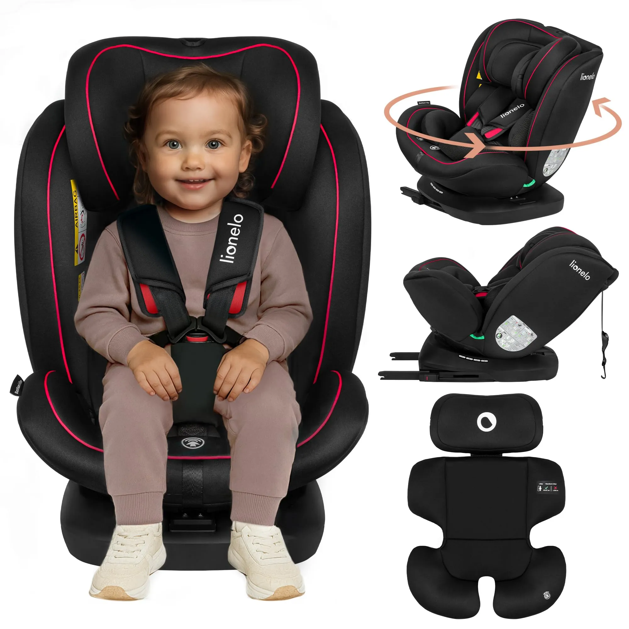 Lionelo Bastiaan i-Size Seggiolino Auto Evolutivo 4 in 1 40-150 cm ISOFIX - immagine 1