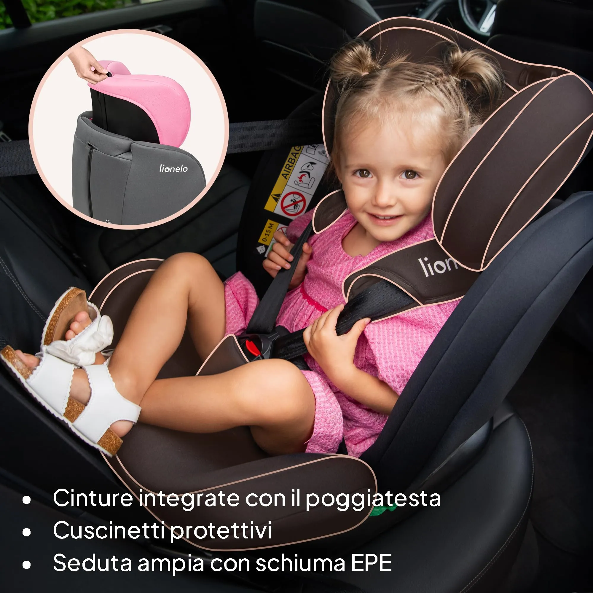 Lionelo Bastiaan i-Size Seggiolino Auto ISOFIX 360° 40-150 cm (0-12 anni) - immagine 8