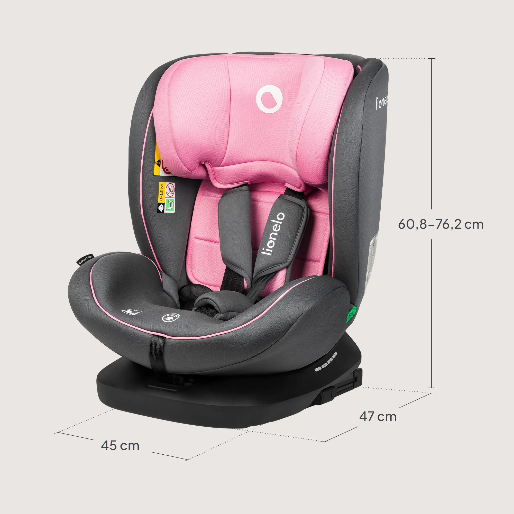 Lionelo Bastiaan i-Size Seggiolino Auto ISOFIX 360° 40-150 cm (0-12 anni) - immagine 11