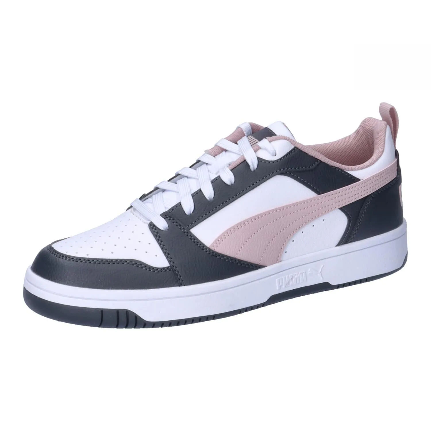 PUMA Rebound V6 Low Sneaker Unisex - Strong Gray Mauve Mist White, 44.5 EU - immagine 1