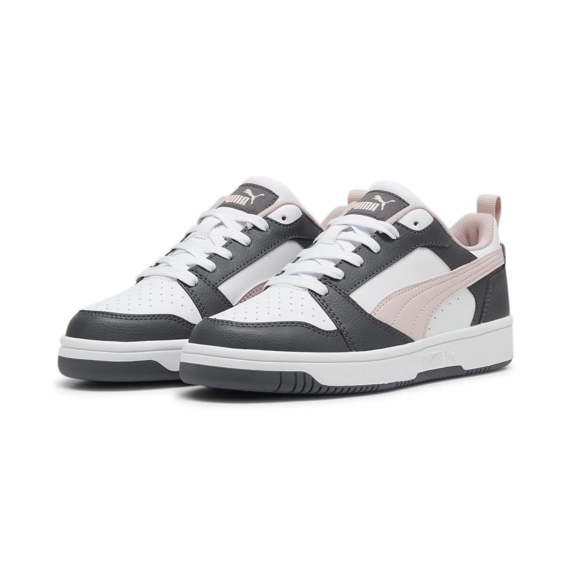 PUMA Rebound V6 Low Sneaker Unisex - Strong Gray Mauve Mist White, 44.5 EU - immagine 3