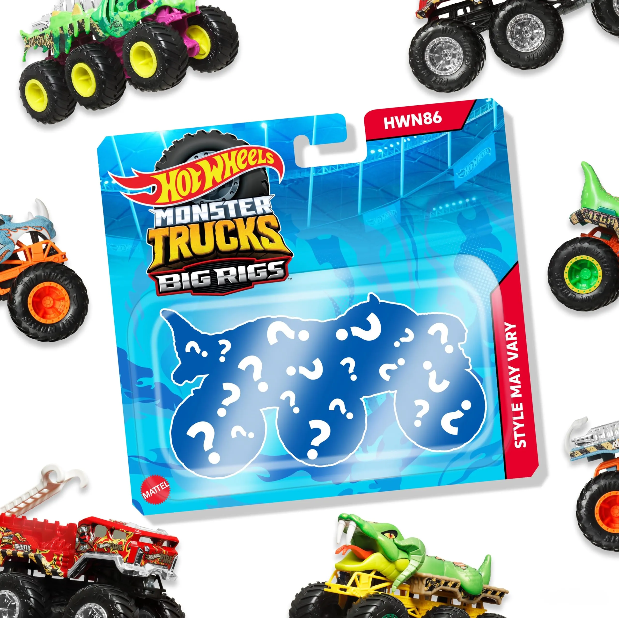 Hot Wheels Monster Trucks Grandi Tir, Camion Die-Cast 1:64 HWN86 - immagine 1