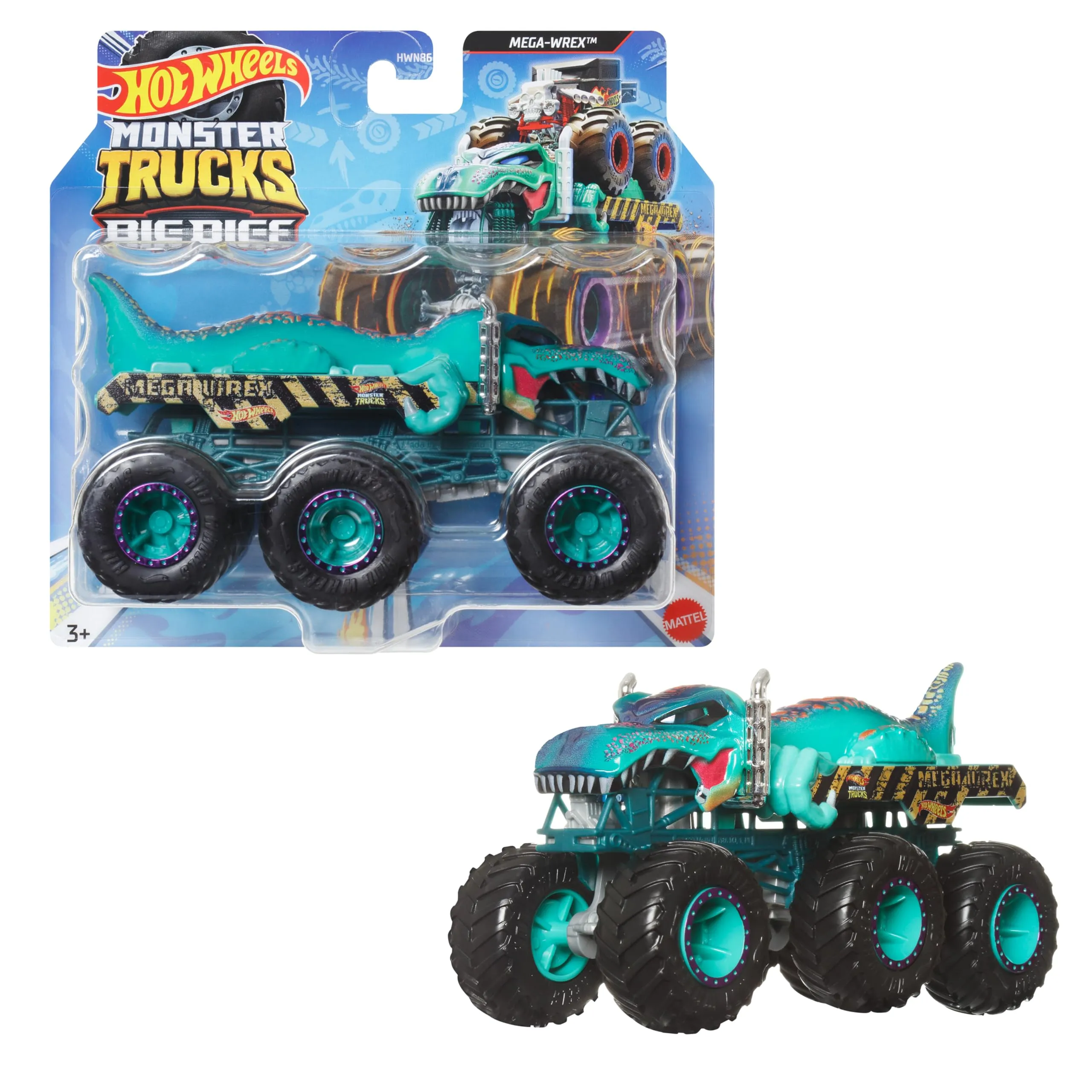 Hot Wheels Monster Trucks Grandi Tir, Camion Die-Cast 1:64 HWN86 - immagine 2