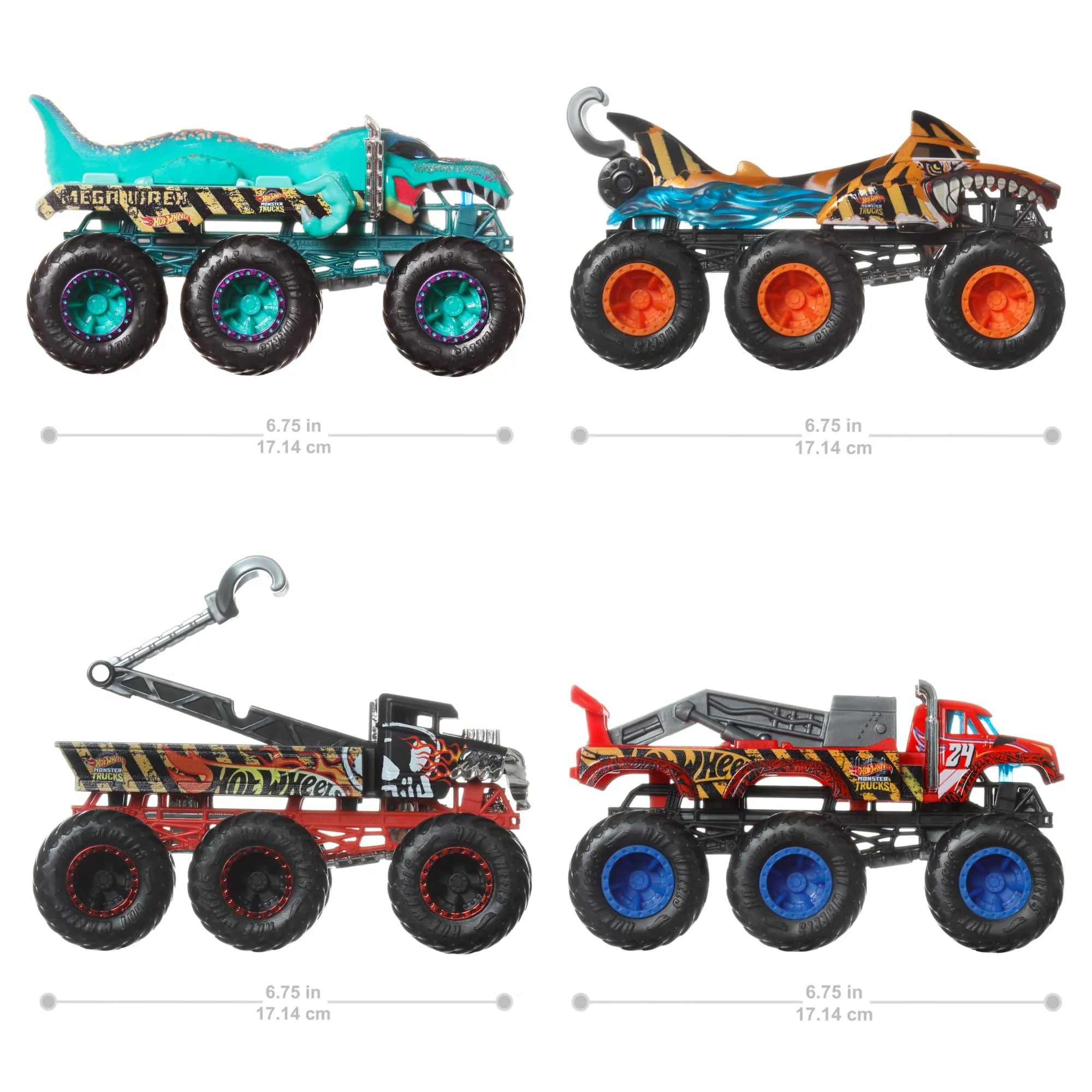 Hot Wheels Monster Trucks Grandi Tir, Camion Die-Cast 1:64 HWN86 - immagine 8