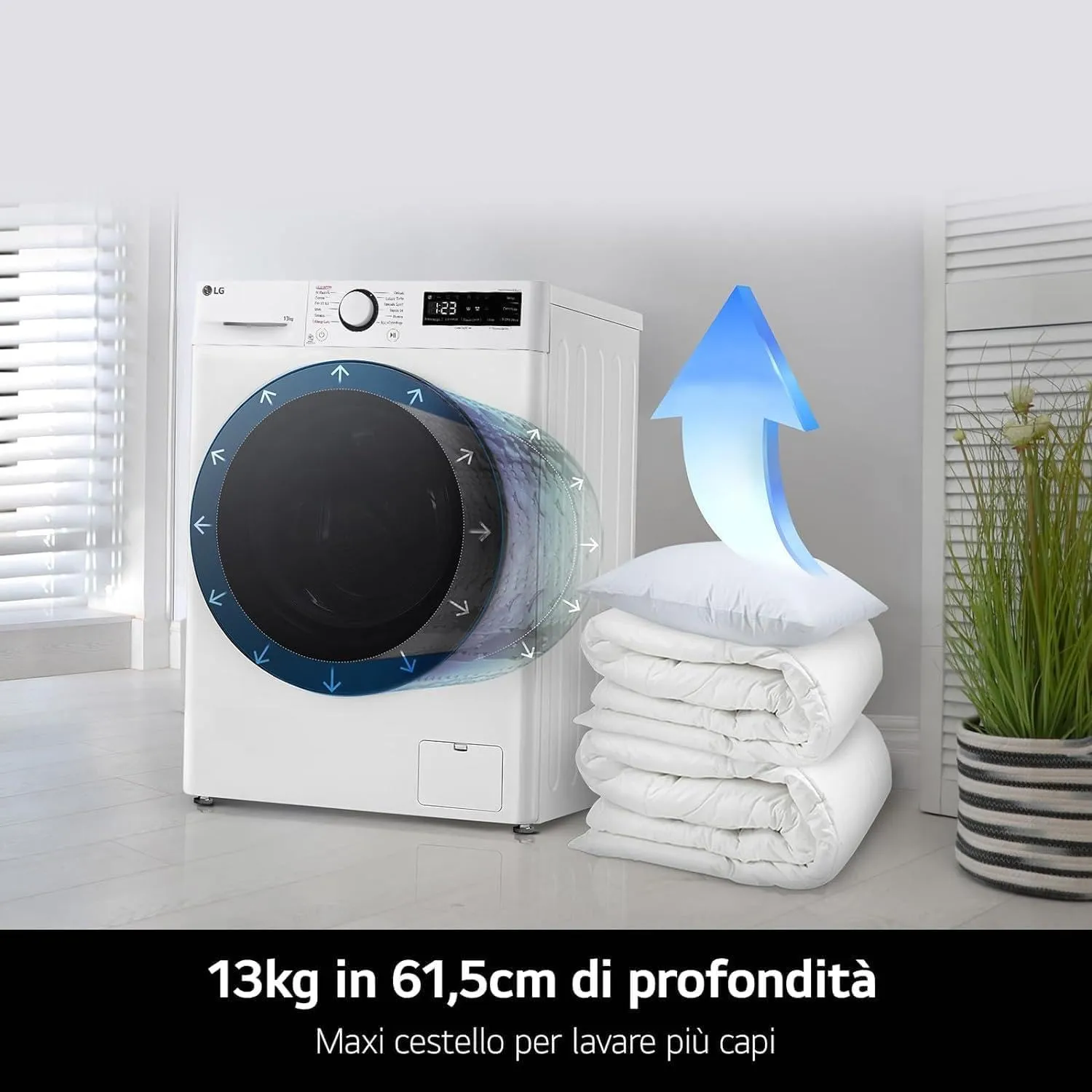 LG F4R3013NSWB Lavatrice AI DD Serie R3 13kg 1400 giri Bianca - immagine 4