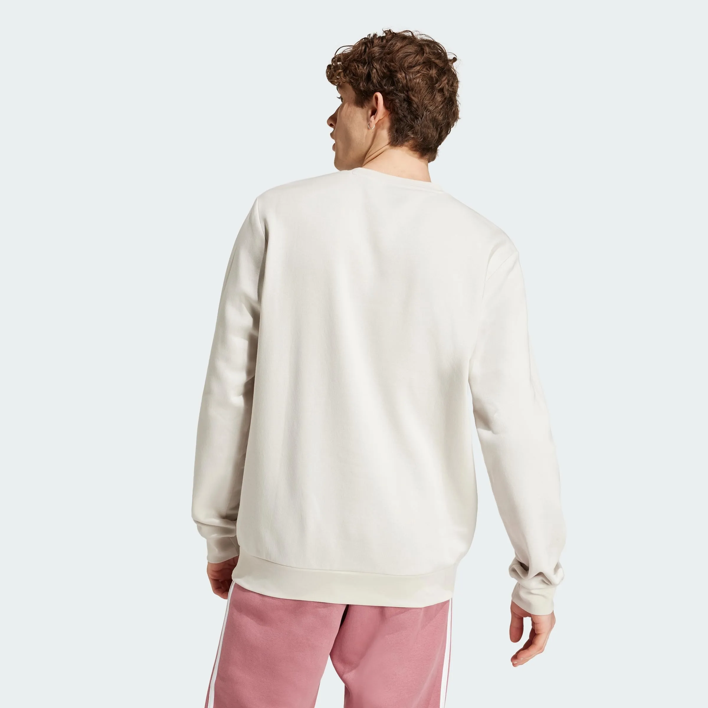 adidas Essentials Fleece Felpa da Tuta da Uomo, Alluminio, S - immagine 5