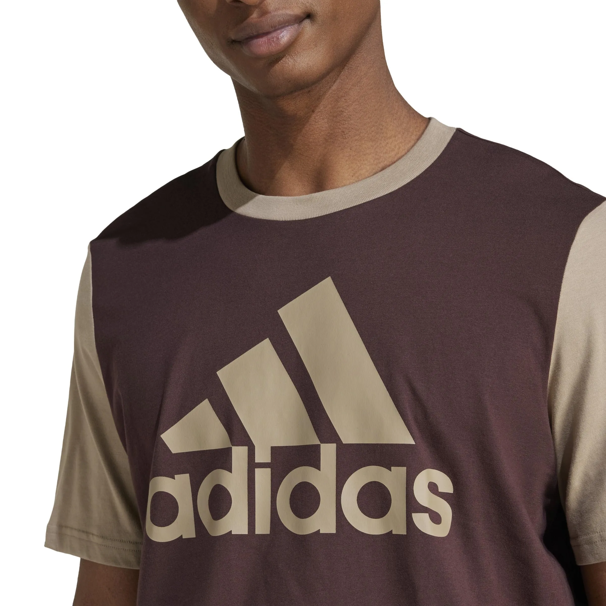 Adidas Essentials Big Logo Single Jersey T-Shirt, Shadow Brown/Blanch Cargo, XS - immagine 6