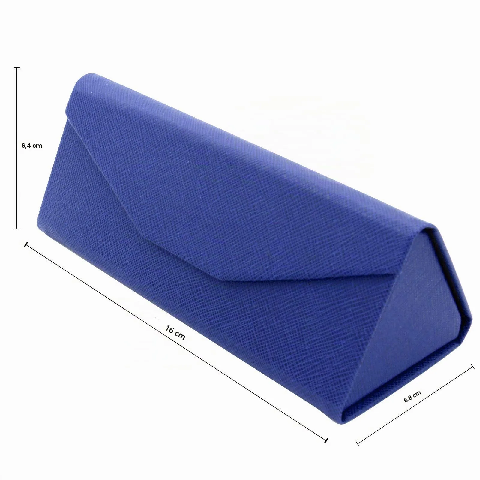TBOC Custodia Pieghevole Rigida per Occhiali da Sole e Vista, Design Triangolare con Chiusura Magnetica, Blu - immagine 6