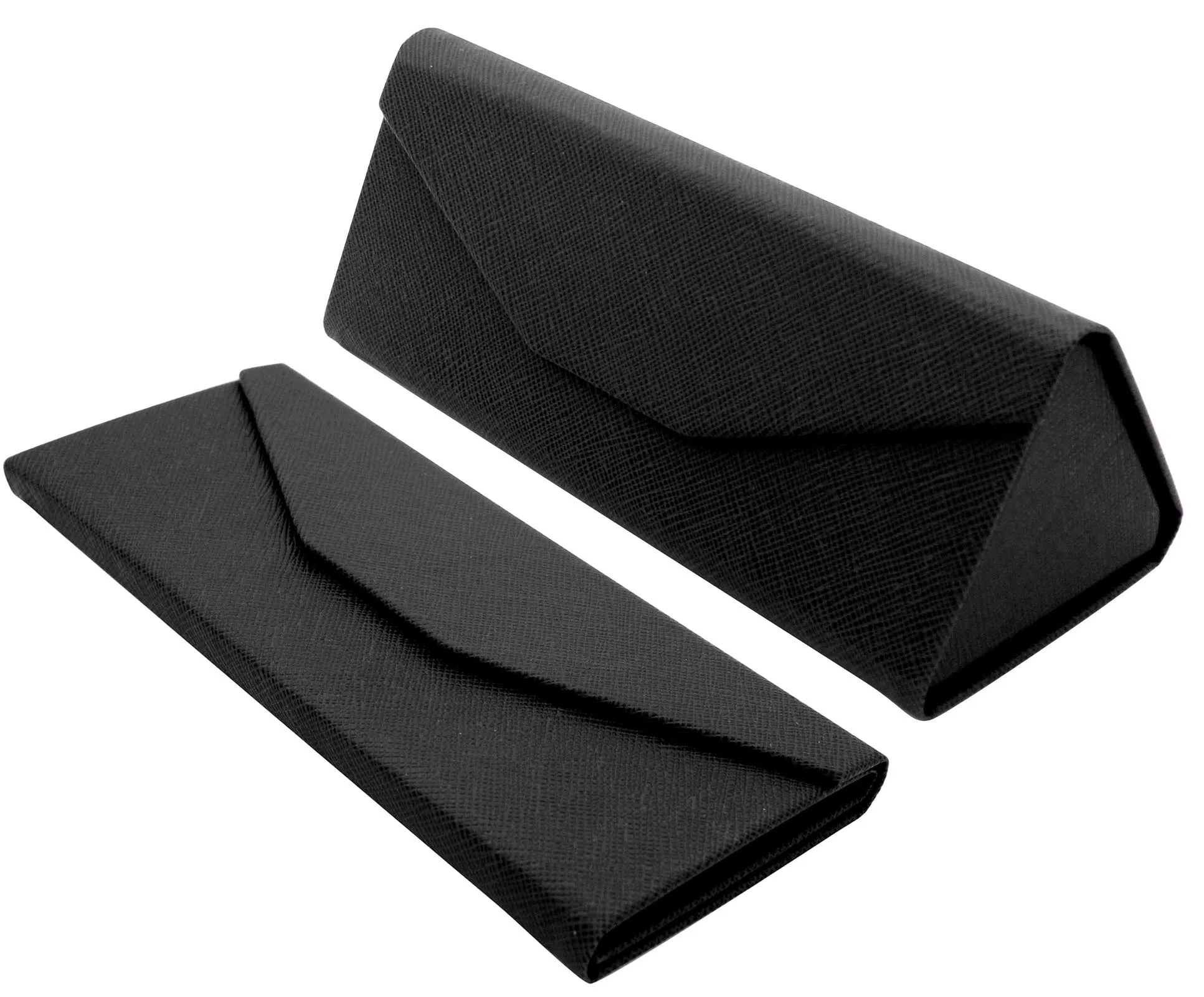 TBOC Custodia Pieghevole Rigida Triangolare per Occhiali da Sole e da Vista con Chiusura Magnetica, Nero - immagine 1