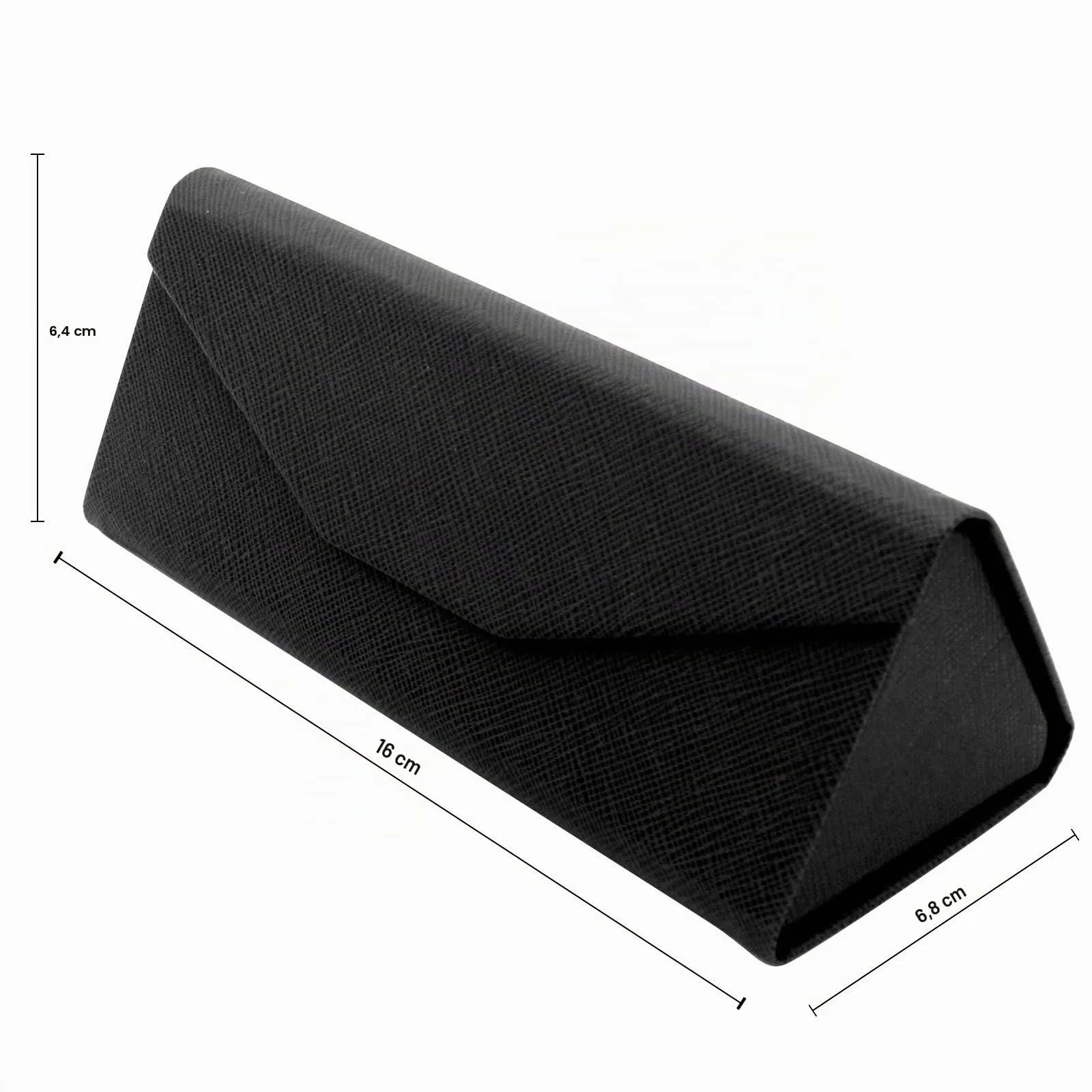 TBOC Custodia Pieghevole Rigida Triangolare per Occhiali da Sole e da Vista con Chiusura Magnetica, Nero - immagine 6