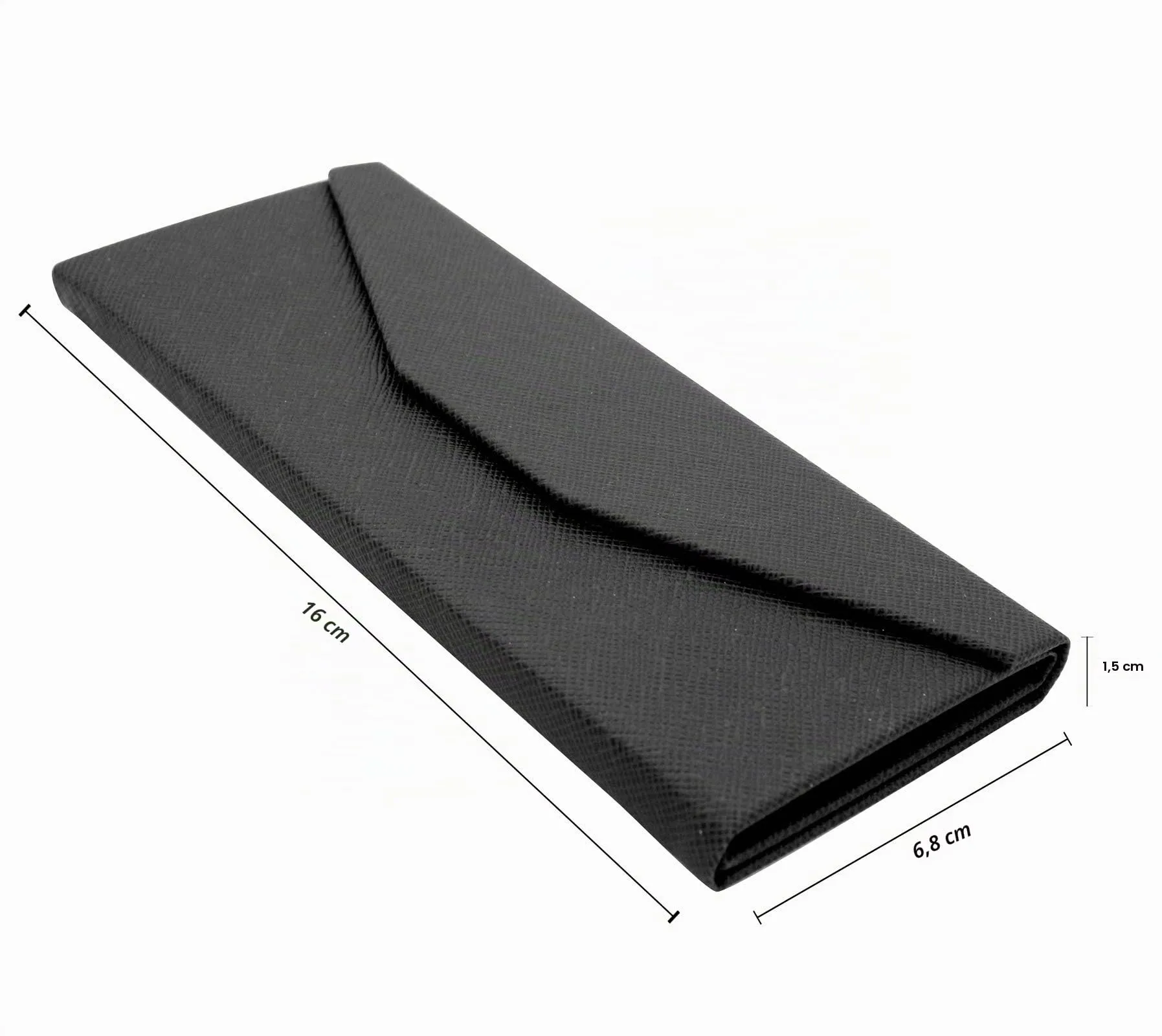 TBOC Custodia Pieghevole Rigida Triangolare per Occhiali da Sole e da Vista con Chiusura Magnetica, Nero - immagine 7