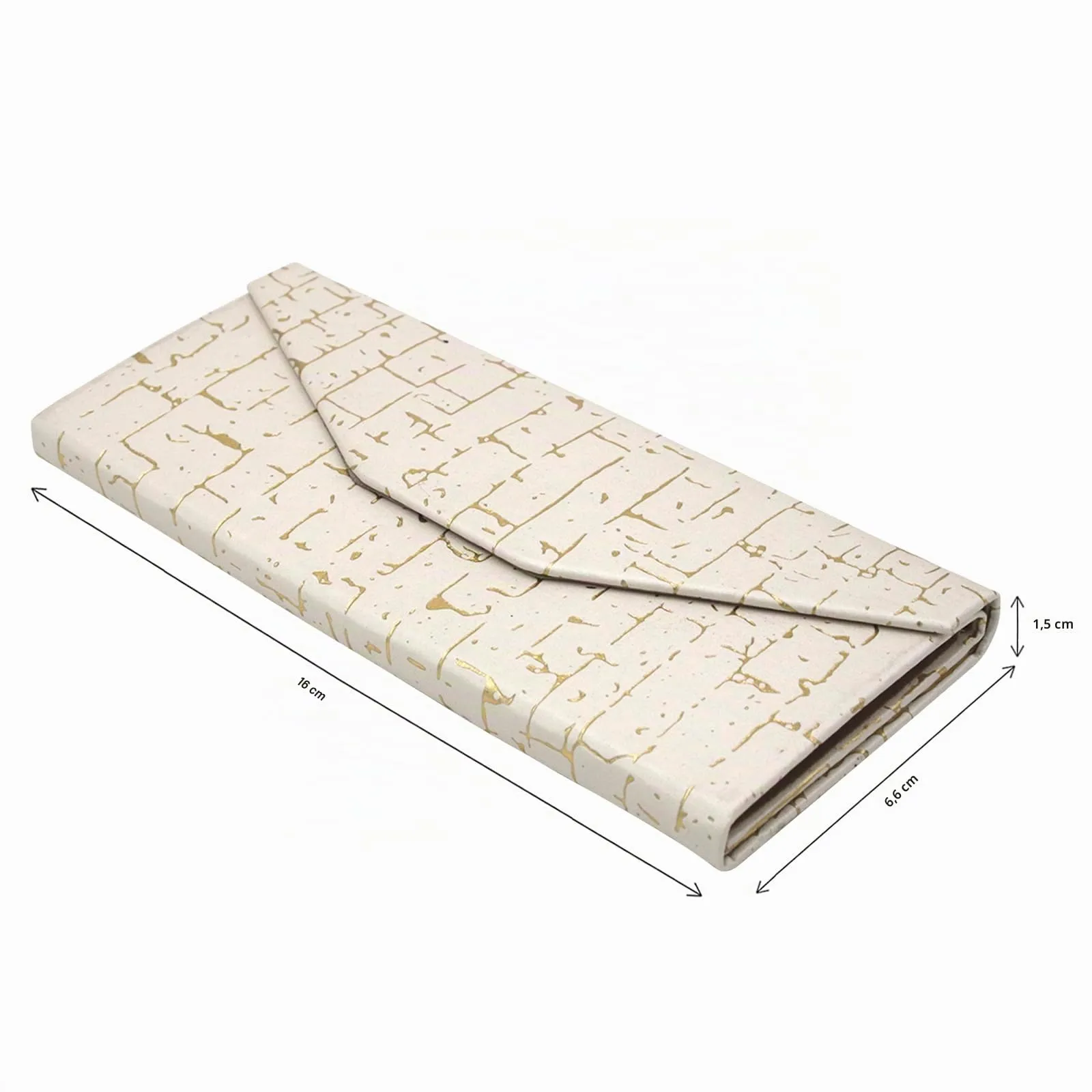 TBOC Custodia Pieghevole Rigida Triangolare per Occhiali da Sole e Vista, Chiusura Magnetica, Bianco - immagine 7