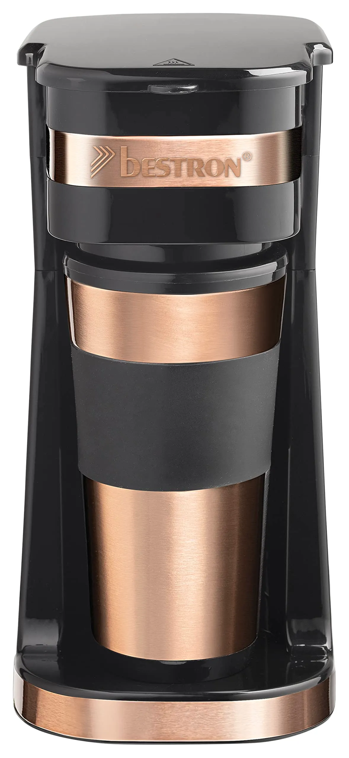 Bestron Caffettiera da Campeggio con Tazza Isolata, ACM112CO, 750W, Acciaio Inox, Rame - immagine 2