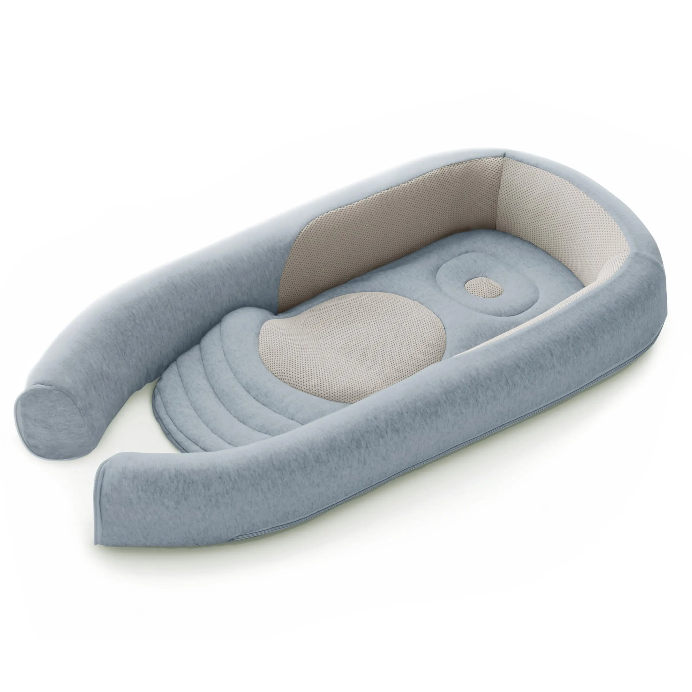 Inglesina Welcome Pod Baby Nest Ergonomico 0-8 Mesi in Bambù e Cotone, Peaceful Blue - immagine 1