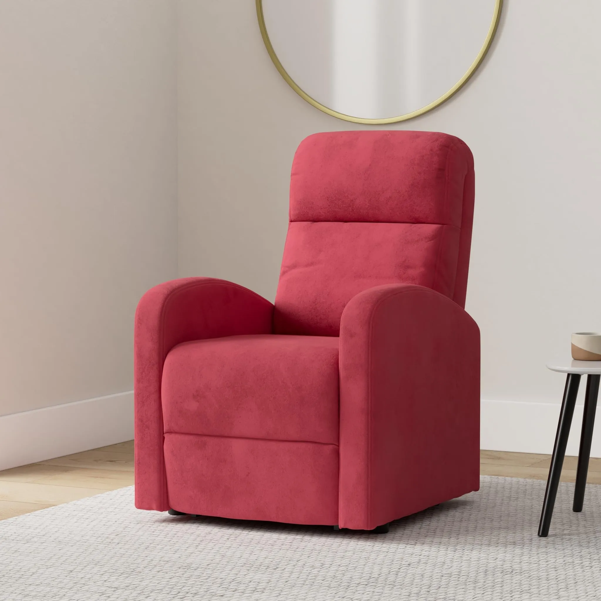Poltrone Italia Chanel1 Poltrona Alzapersona Relax Reclinazione Elettrica Microfibra Antimacchia Bordeaux - immagine 2