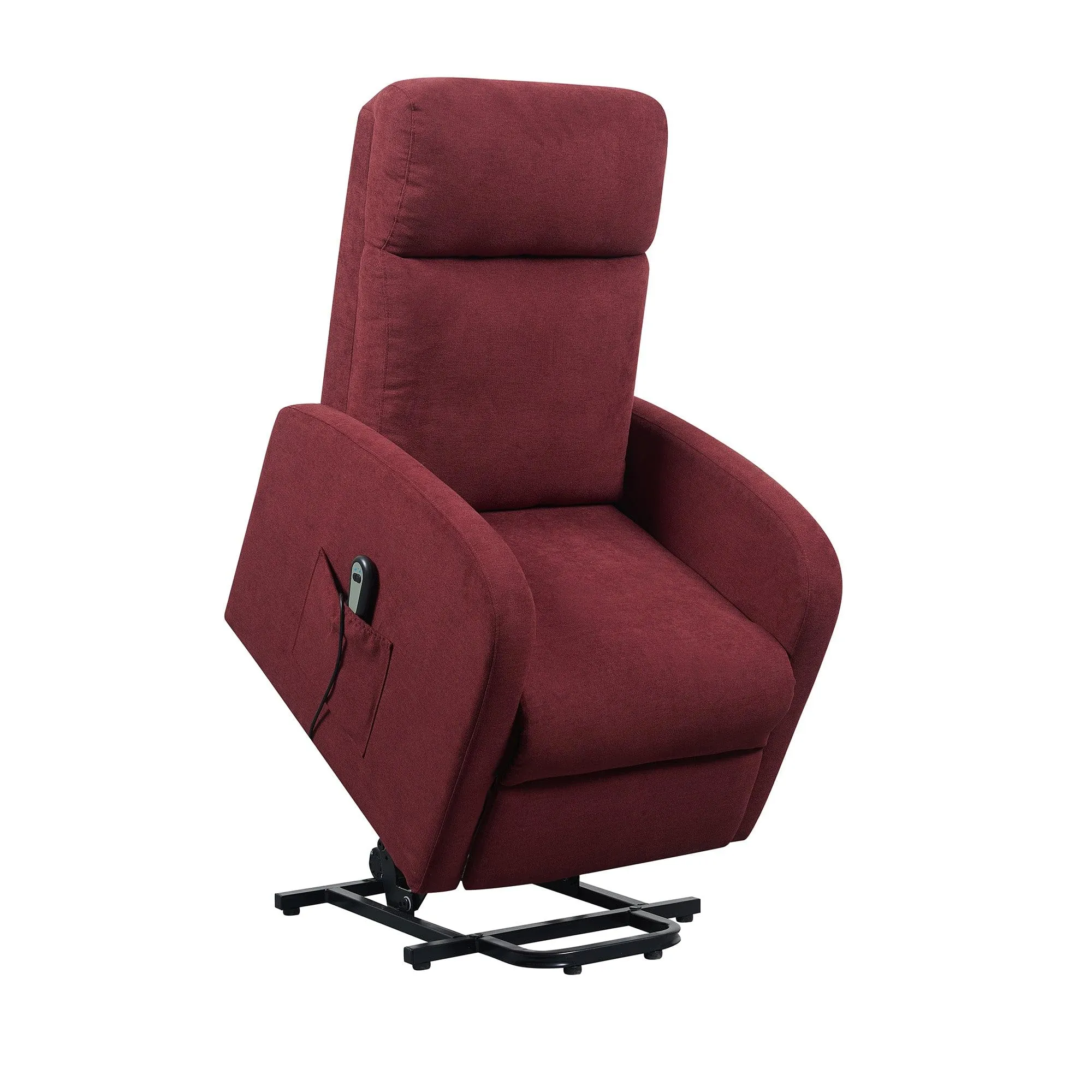 Poltrone Italia Chanel1 Poltrona Alzapersona Relax Reclinazione Elettrica Microfibra Antimacchia Bordeaux - immagine 4