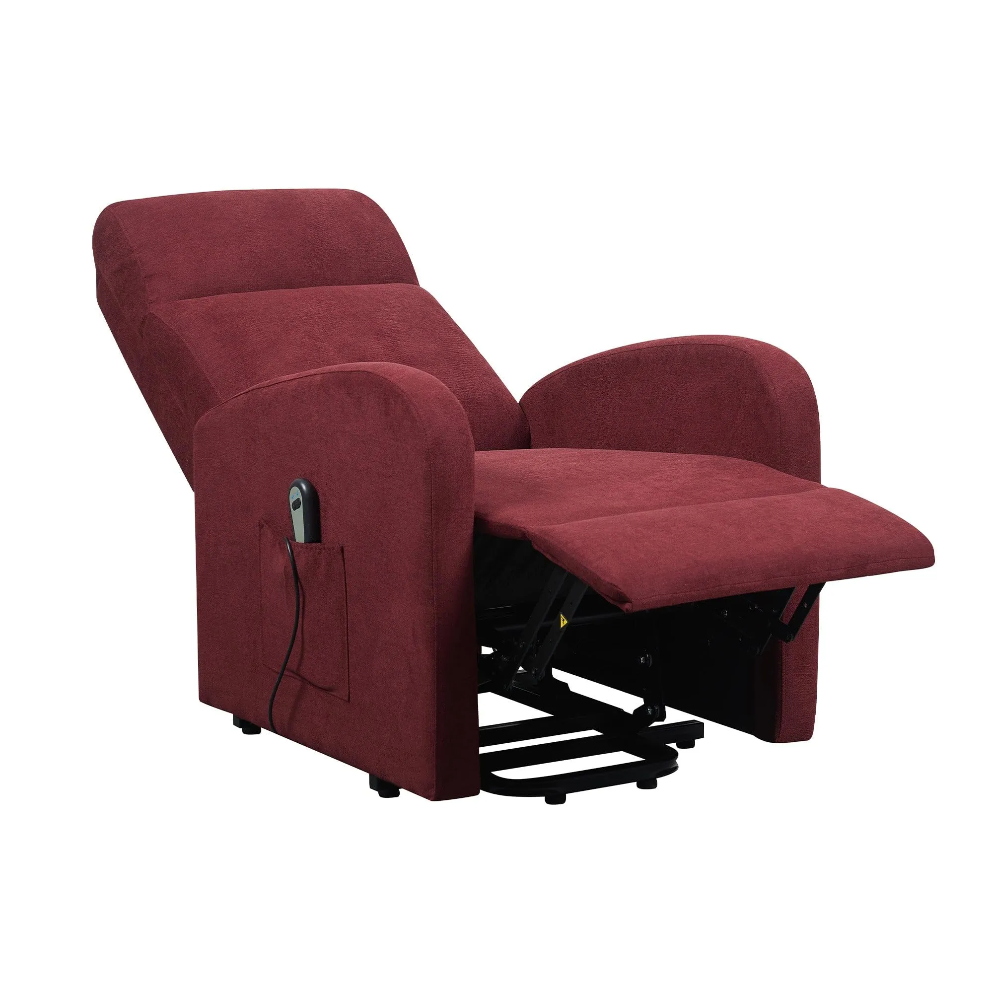 Poltrone Italia Chanel1 Poltrona Alzapersona Relax Reclinazione Elettrica Microfibra Antimacchia Bordeaux - immagine 5