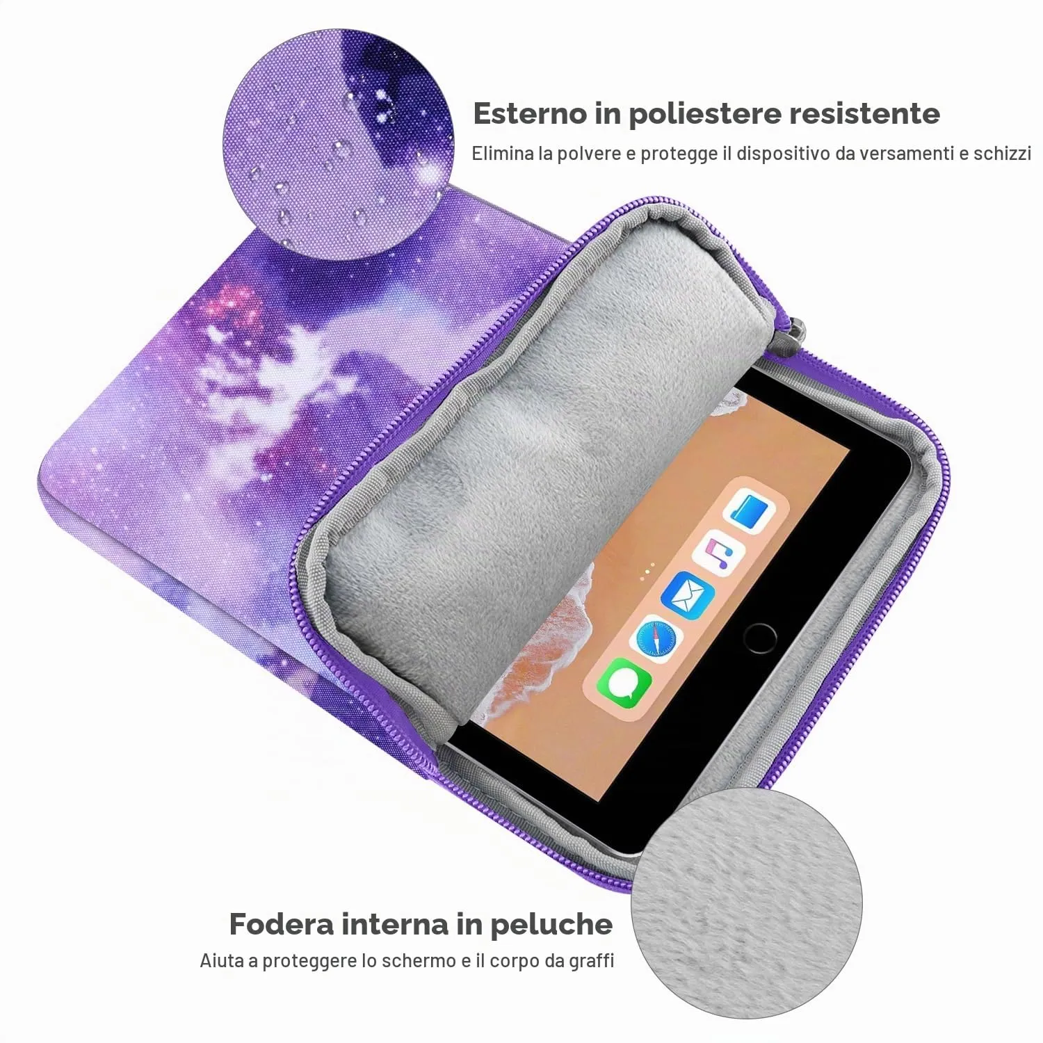 MoKo Borsa Sleeve per Tablet 9-11 Pollici, Sottile - immagine 3